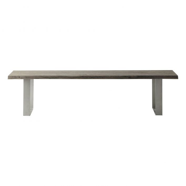 Terence Grey Acacia Dining Bench | MalletandPlane.com