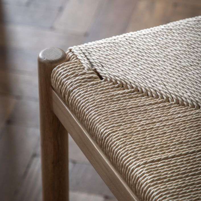 Dulwich set of 2 Natural Oak Dining Chairs with Woven Seat | MalletandPlane.com