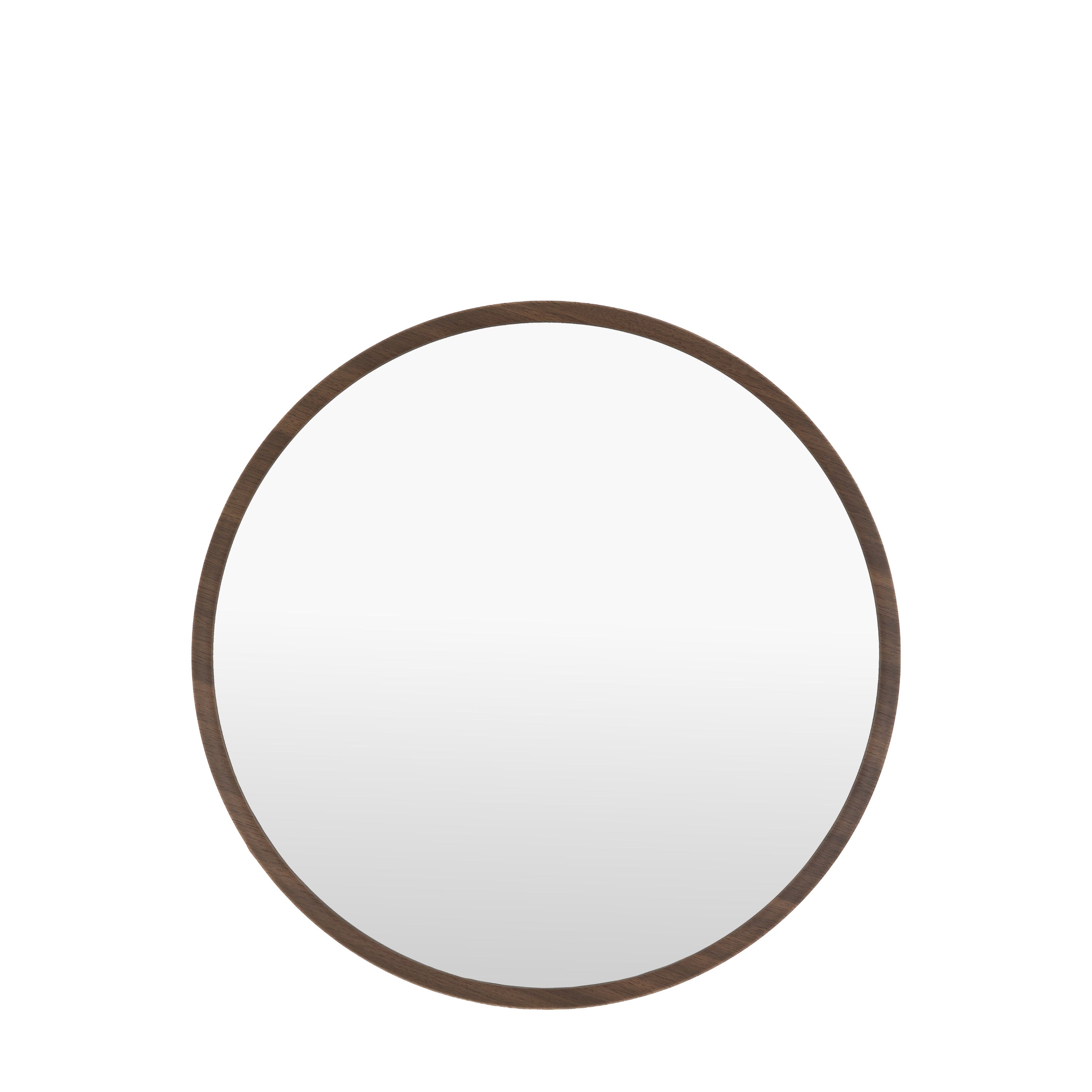 Helsinki Round Mirror Walnut - product view