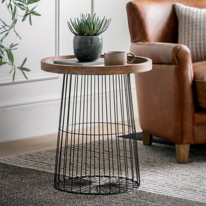 Caged deals side table