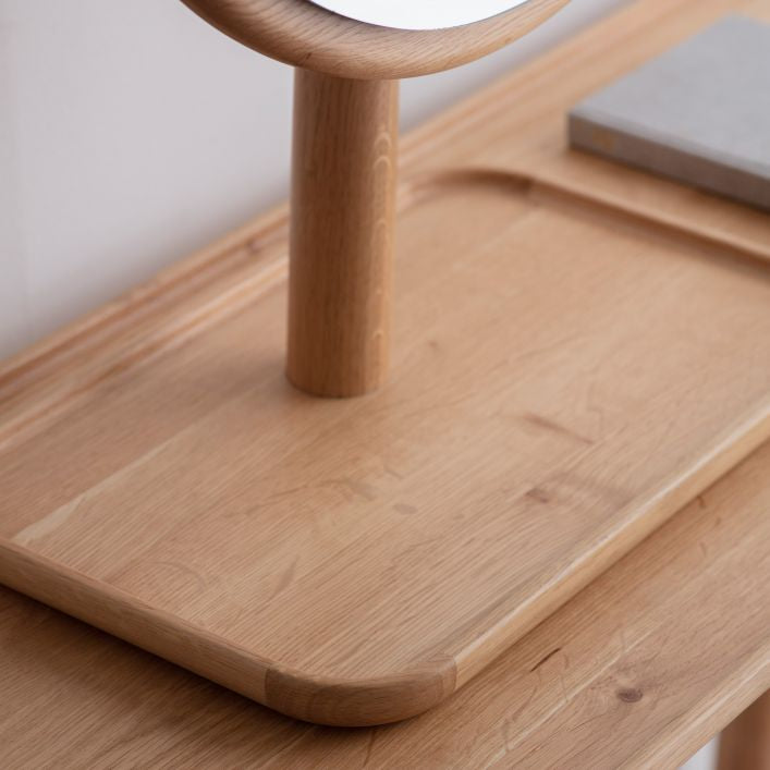 Alfie oak dressing table mirror | malletandplane.com