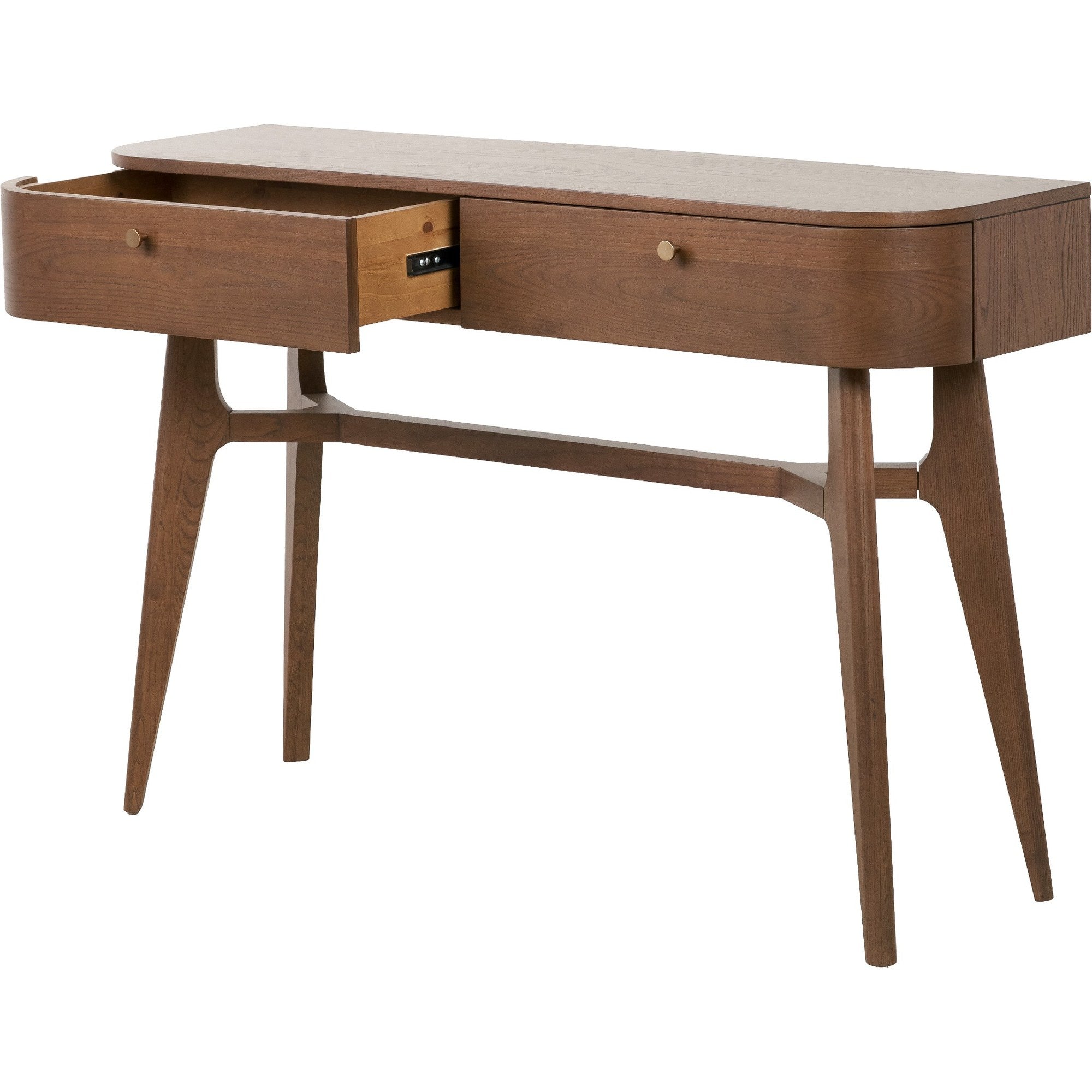 Elias Dark Ash 2 Drawer Console Table
