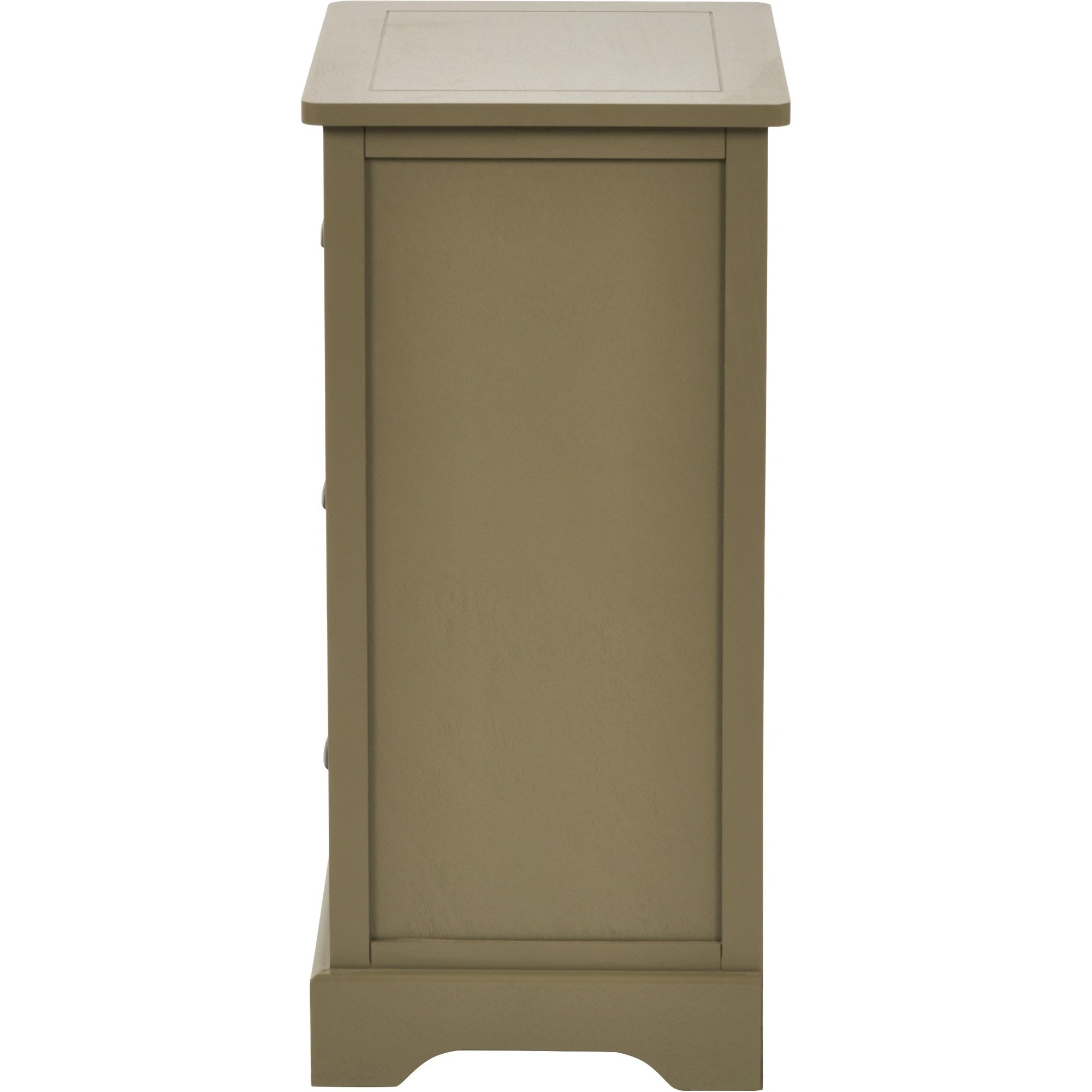 Croft Olive 3 Drawer 70cm Tall Bedside Table