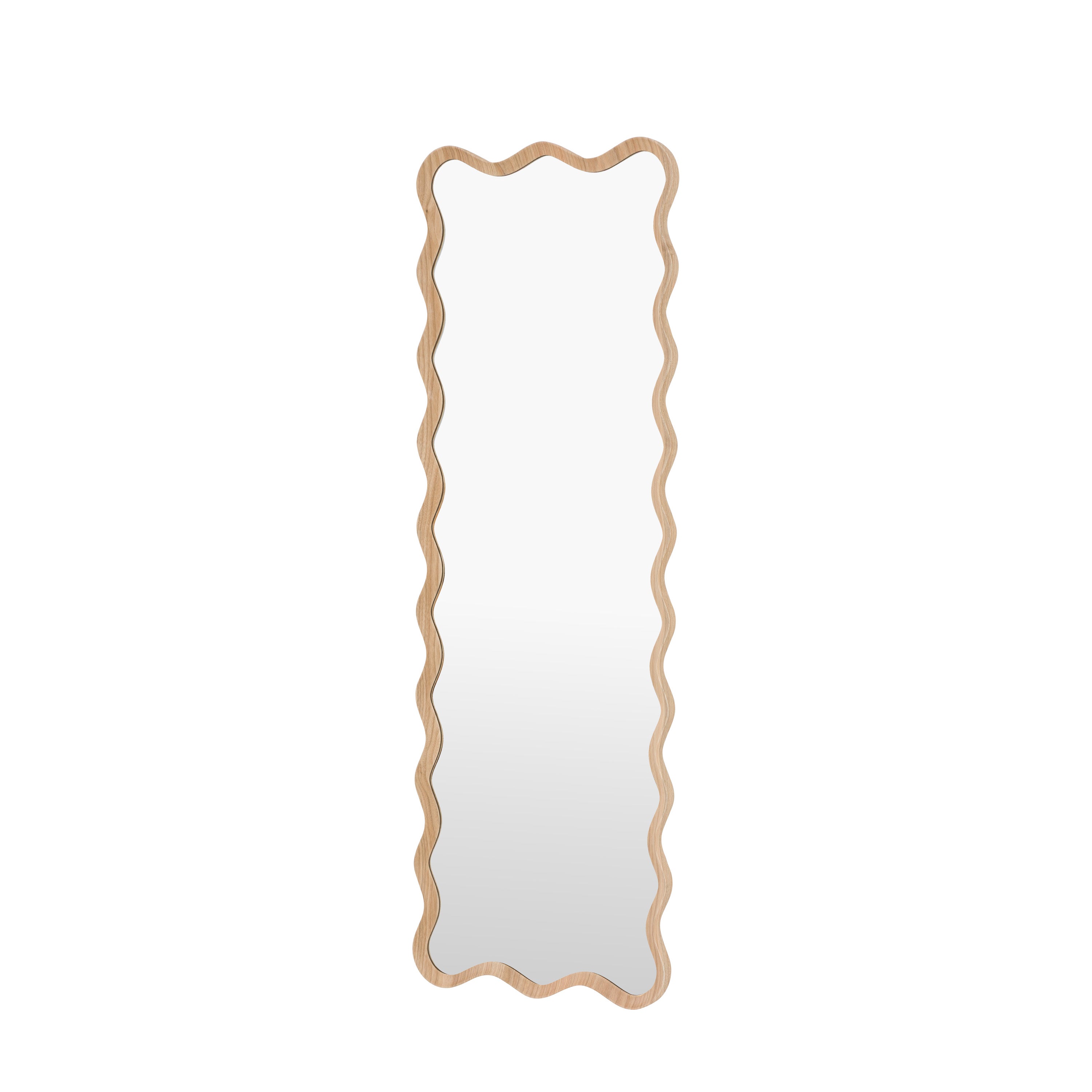 Wiggle Leaner Mirror Oak - detail and lifestyle view 6