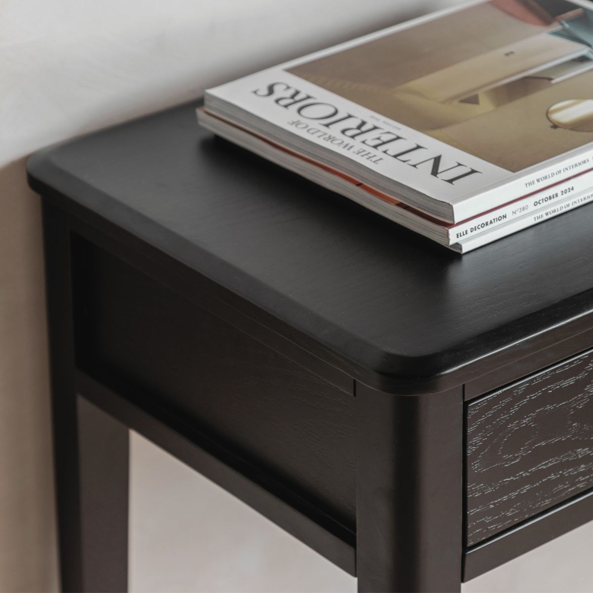 Alvar Black Two Drawer Console Table | Mallet & Plane