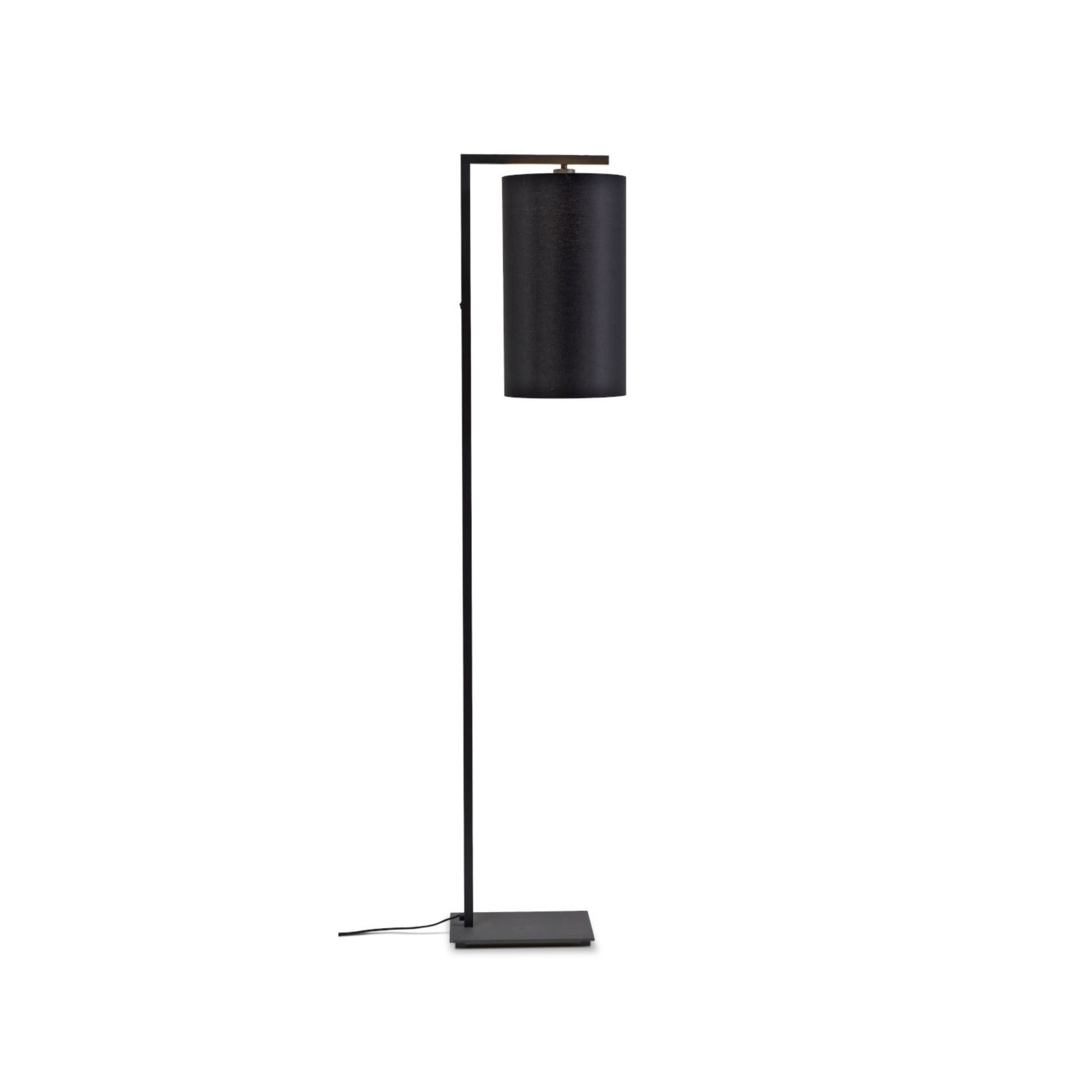 Boston Floor lamp with black metal stand and shade in either black, white or sand grey | MalletandPlane.com