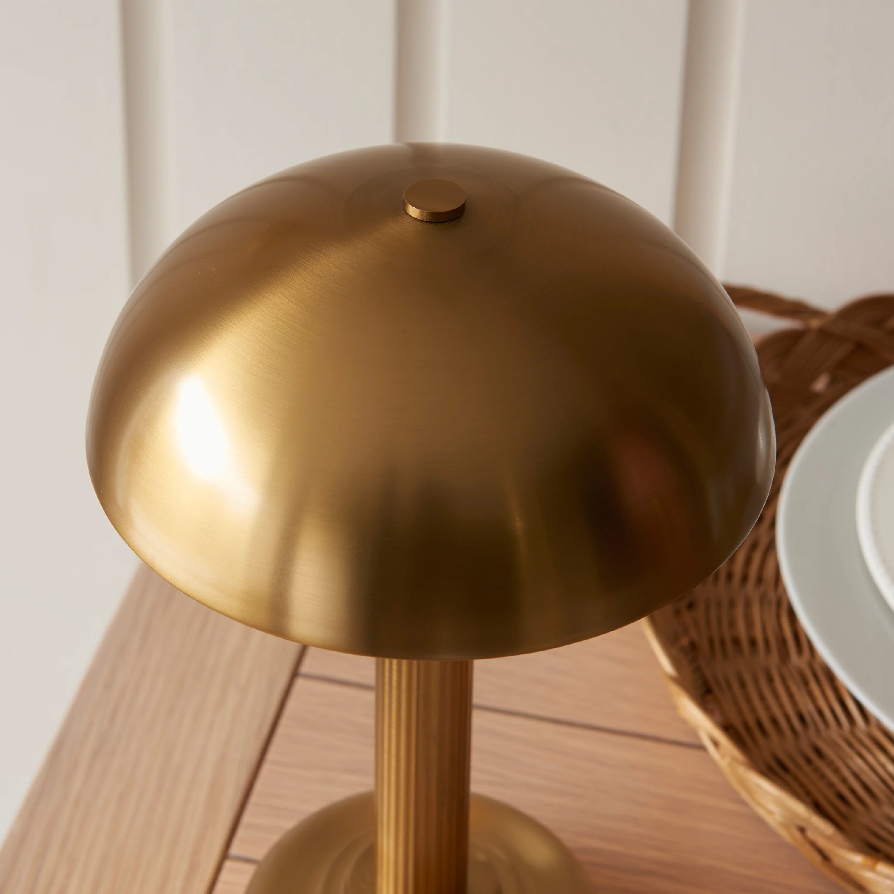 Rechargeable Bedside Lamp – Cordless – Bridport Warm Brass