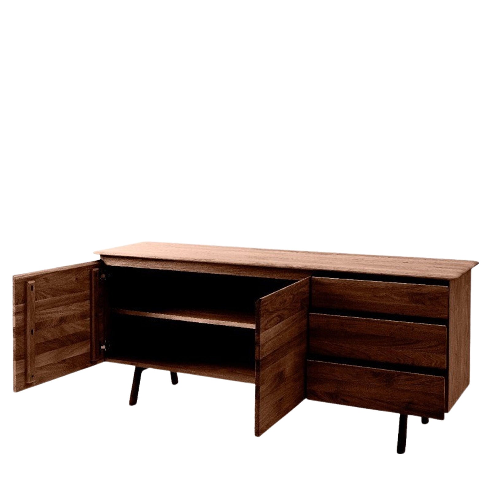 Cadiz sideboard with 2 doors and 3 drawers in solid walnut | malletandplane.com
