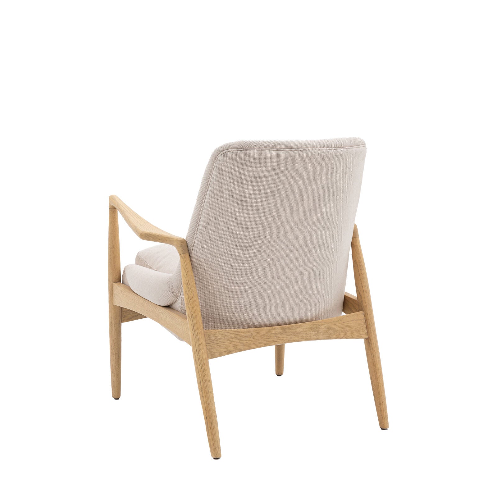 CARRENO Accent Chair in Natural Linen and Oak | Mallet & Plane