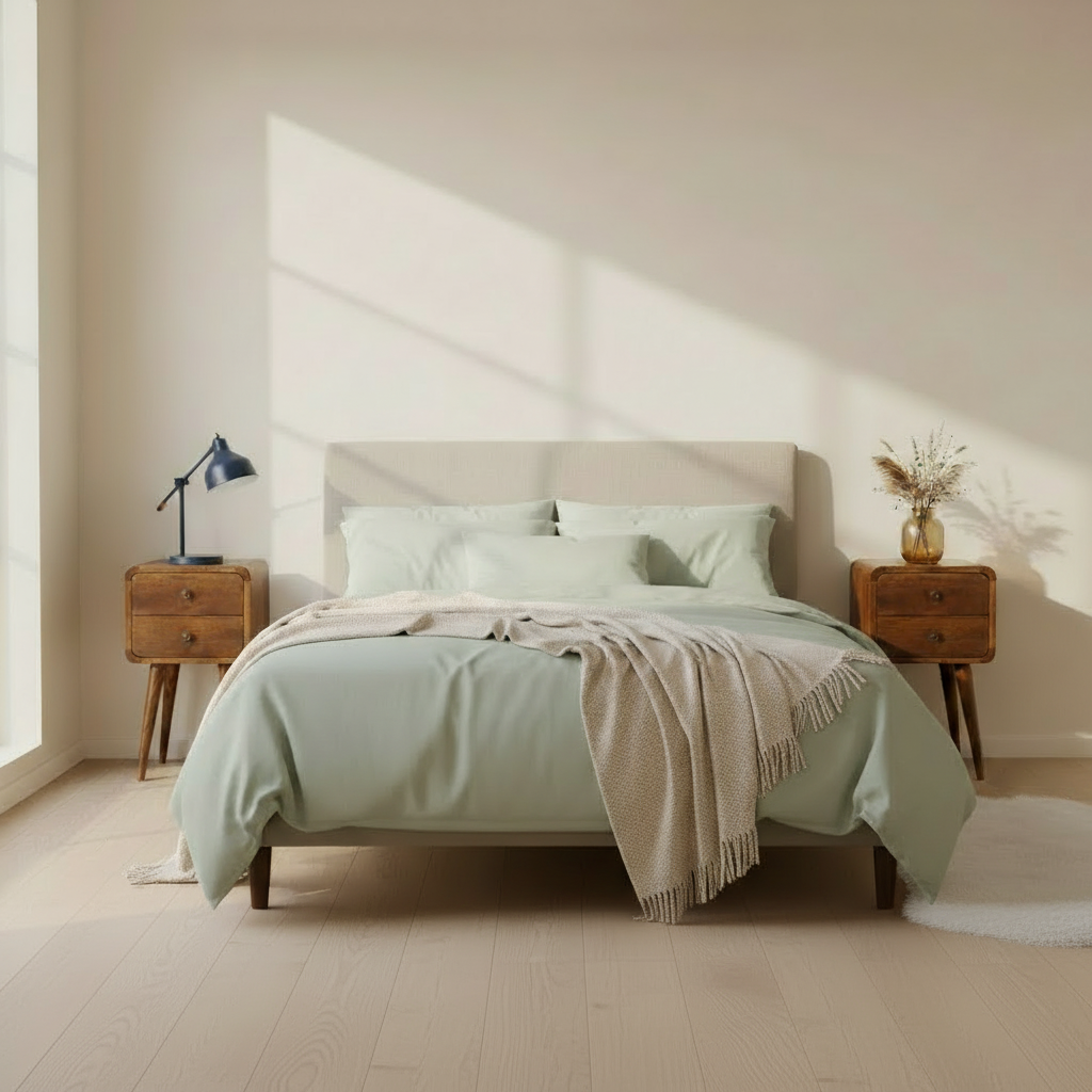 Century Handmade Solid Wood 2 drawer chestnut mini bedside table| malletandplane.com