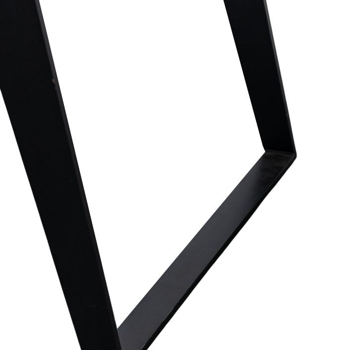 Pimlico Dining Table in Solid Natural Acacia with Grey Metal Angular Legs | MalletandPlane.com