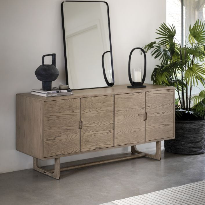 Artisan smoked oak four door sideboard | malletandplane.com