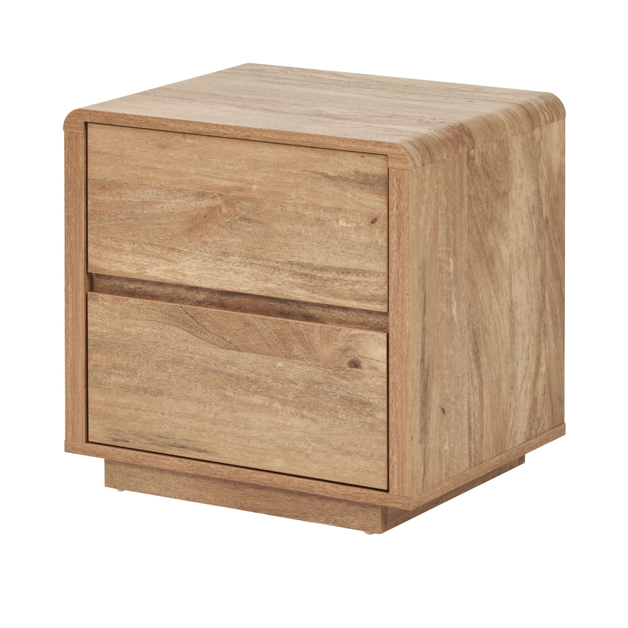 Eversley Light Oak 2 Drawer Bedside Table