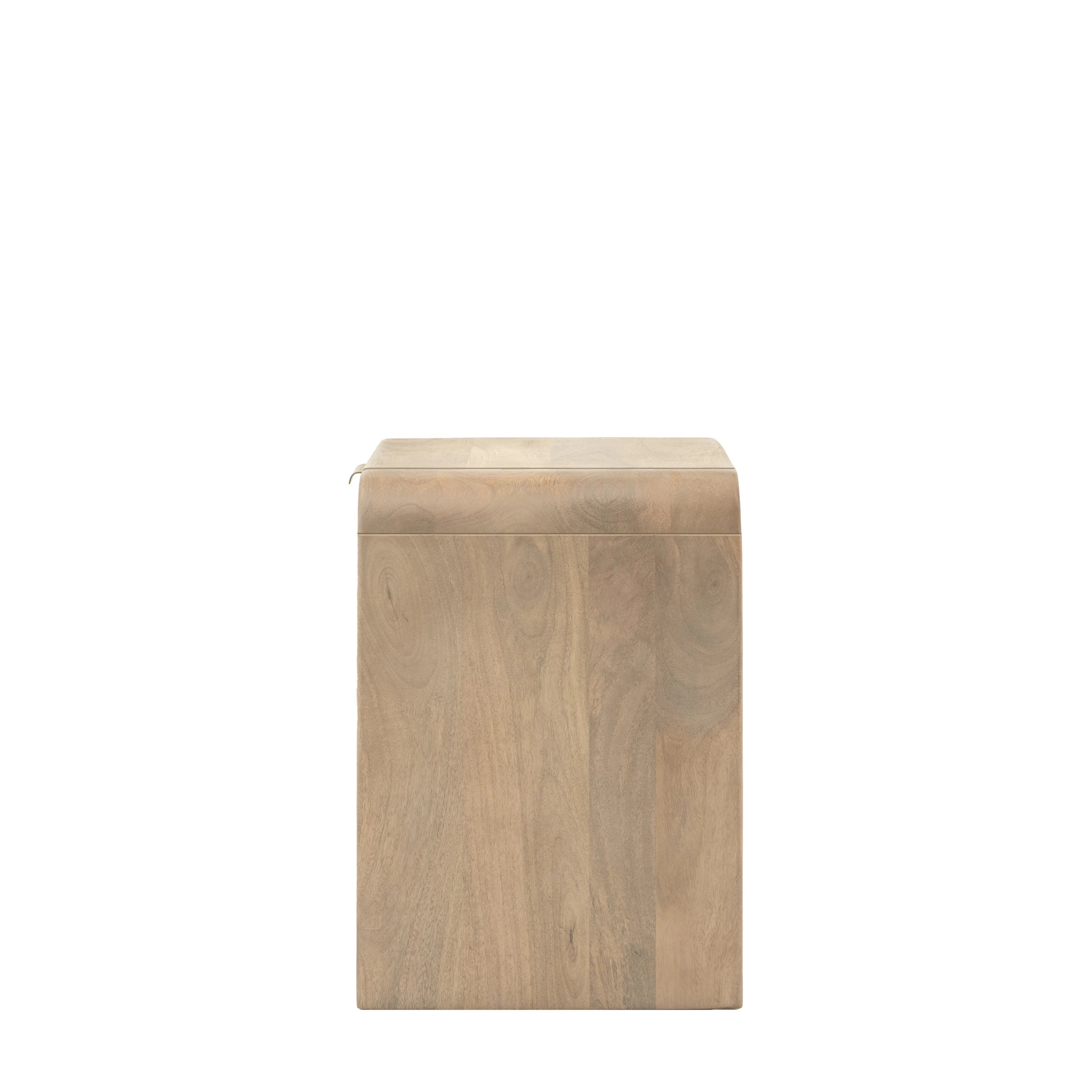 ROCCA Bedside Table | Solid Mango Wood Bedside with Drawer & Shelf