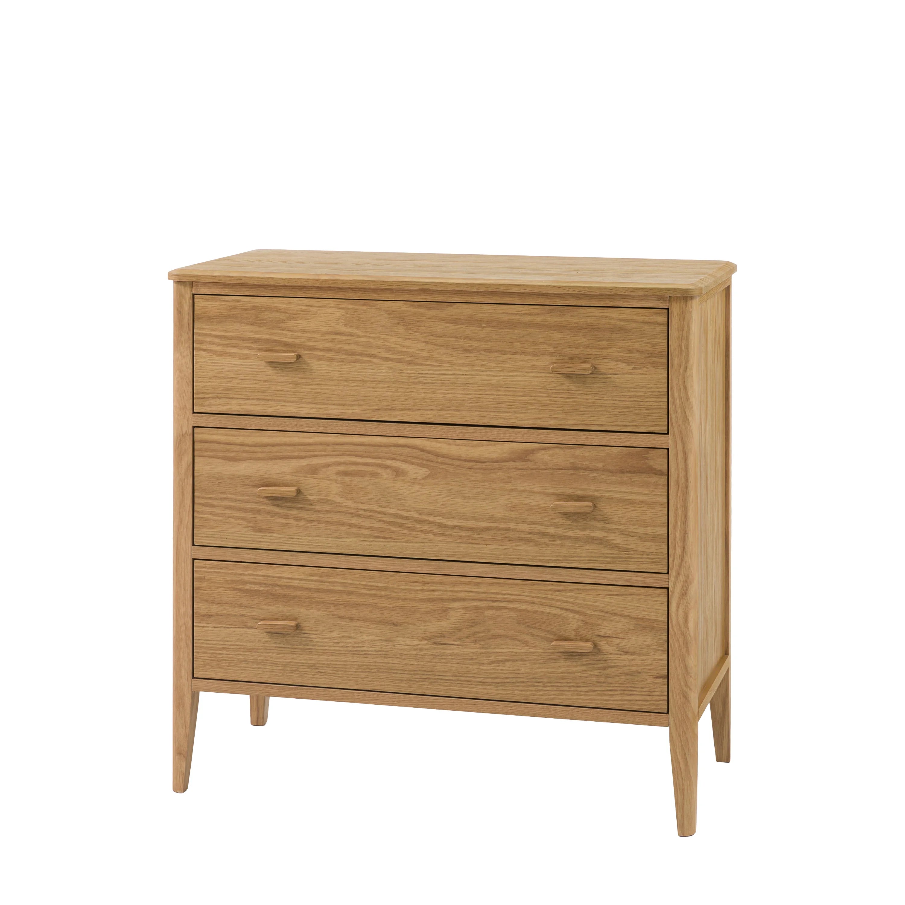Hampton Natural Chest of Drawers | Wooden 3 Drawer Storage