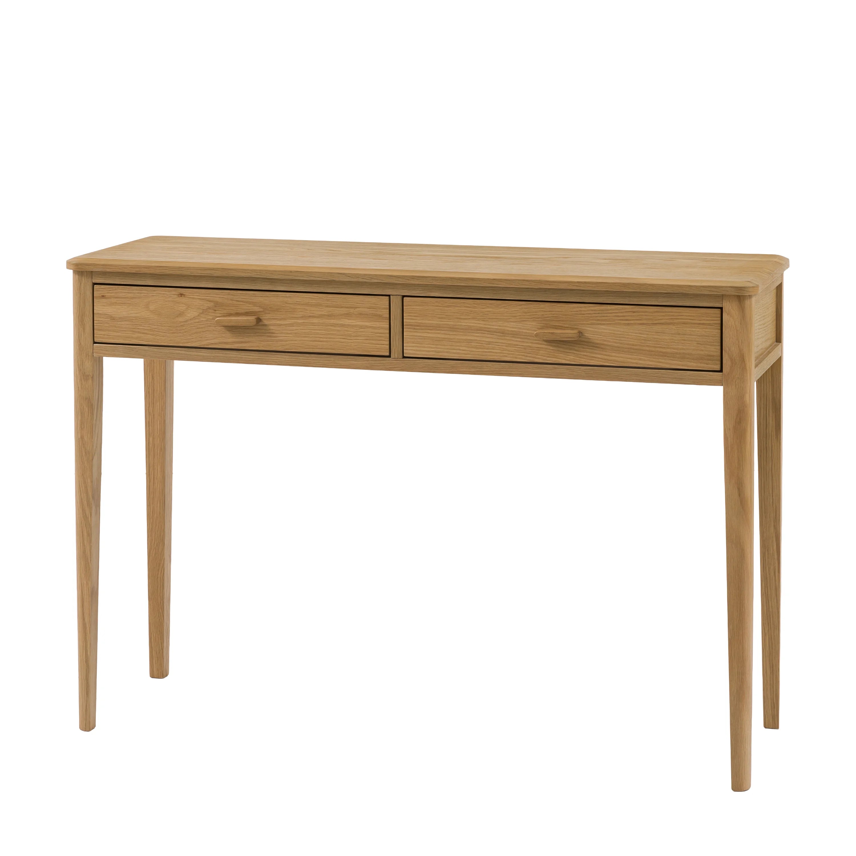 Hampton Natural Console Table | Slim 2 Drawer Hallway Table