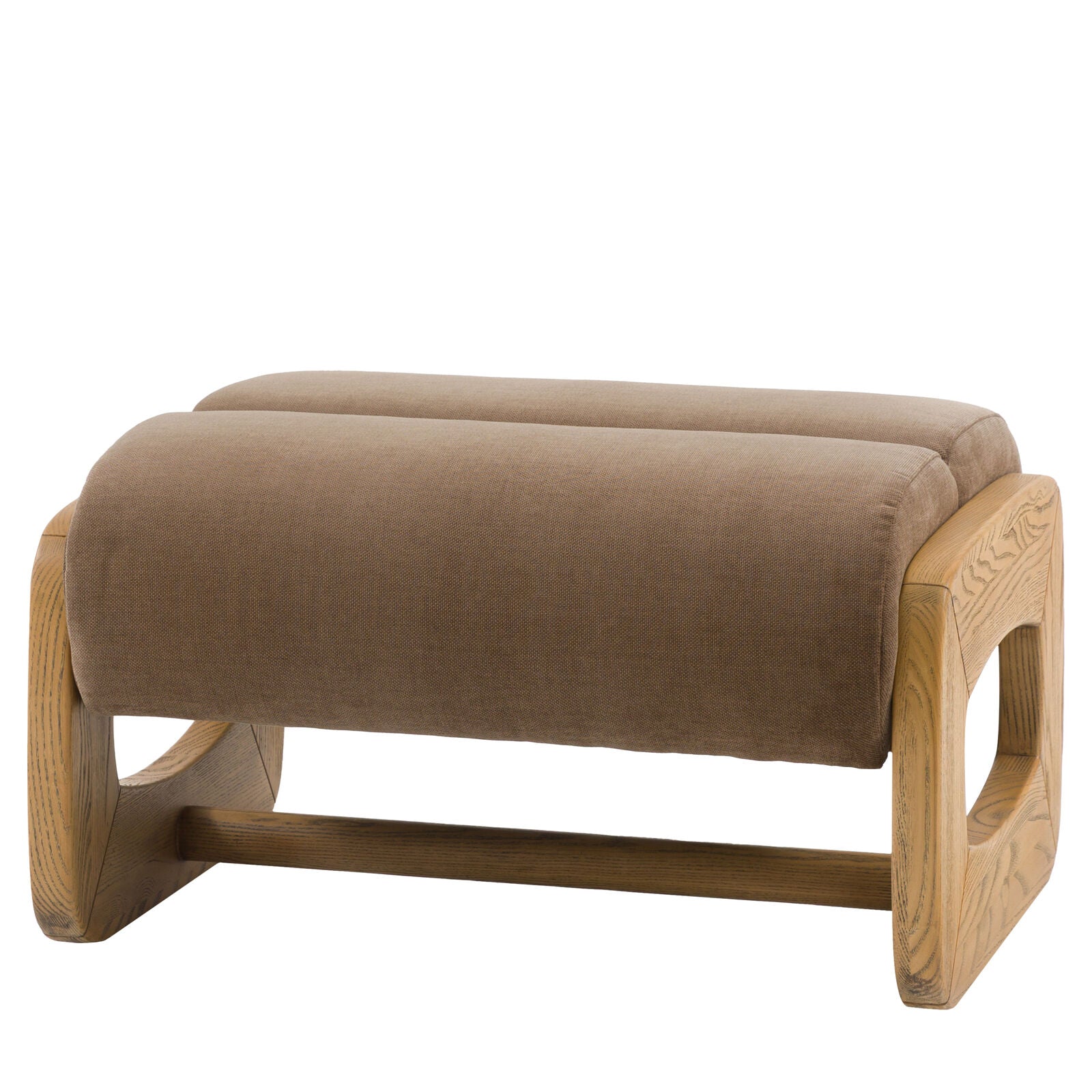 MARCO Footstool in Verona Sepia Fabric | Bedroom & Nook