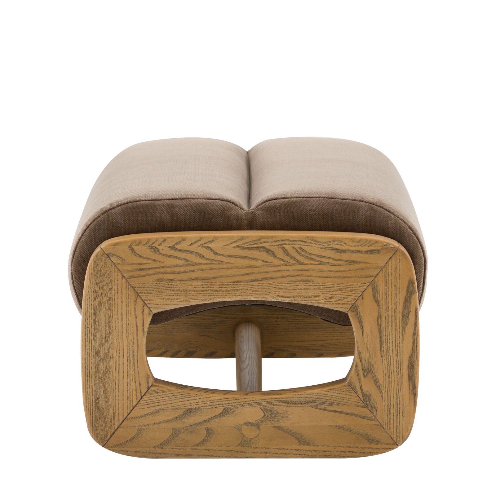 MARCO Footstool in Verona Sepia Fabric | Bedroom & Nook