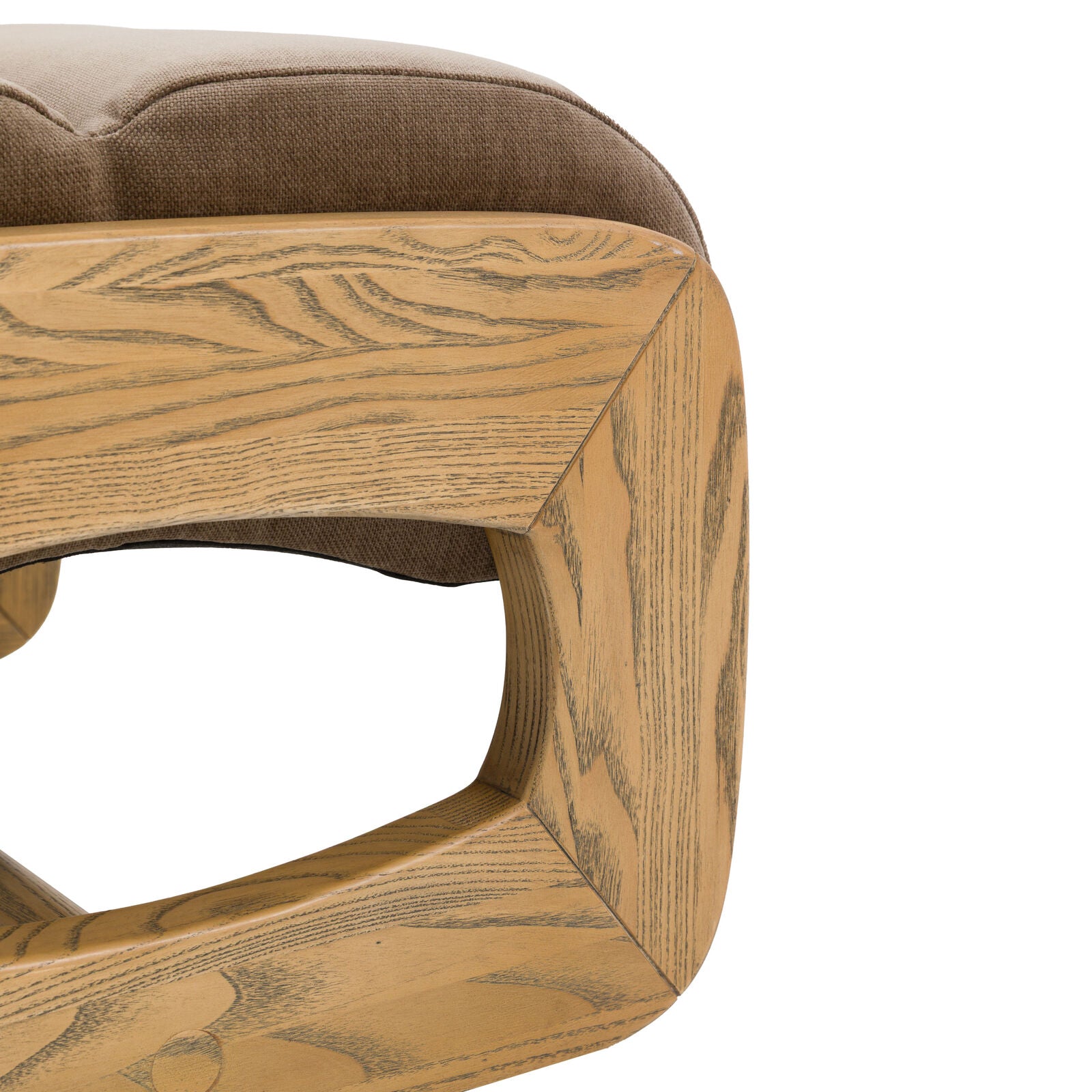 MARCO Footstool in Verona Sepia Fabric | Bedroom & Nook