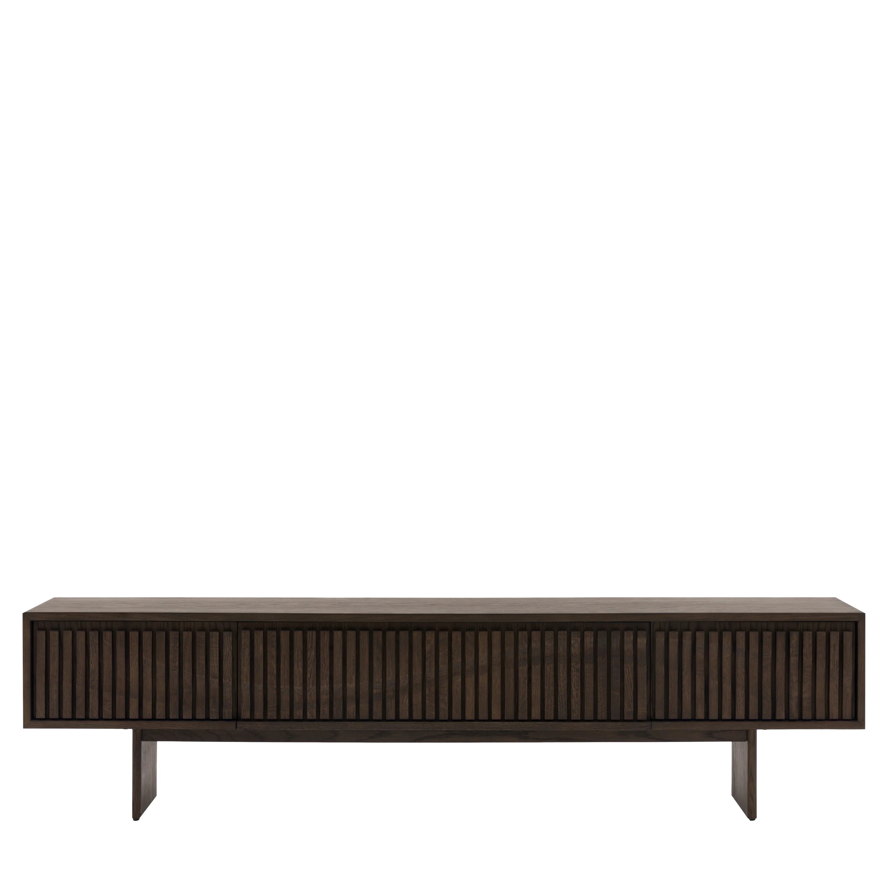 Onda 180cm Oak TV Unit – Slatted Wood