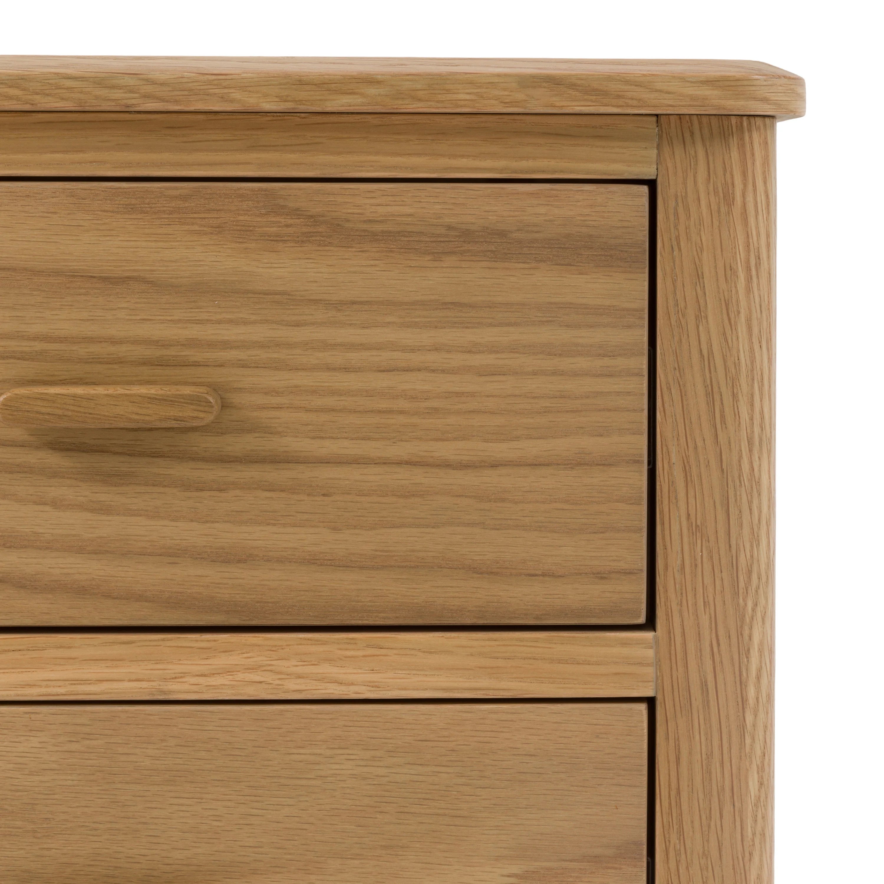 Hampton Bedside Table 40cm – Natural Finish 2 Drawer