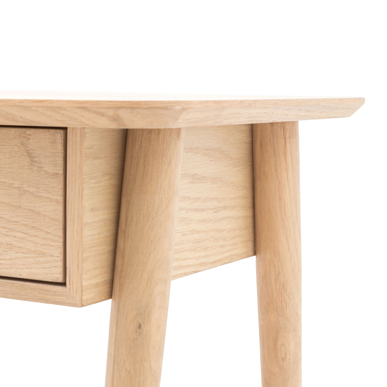 HATFIELD Oak Bedside Table — 1 Drawer | malletandplane.com