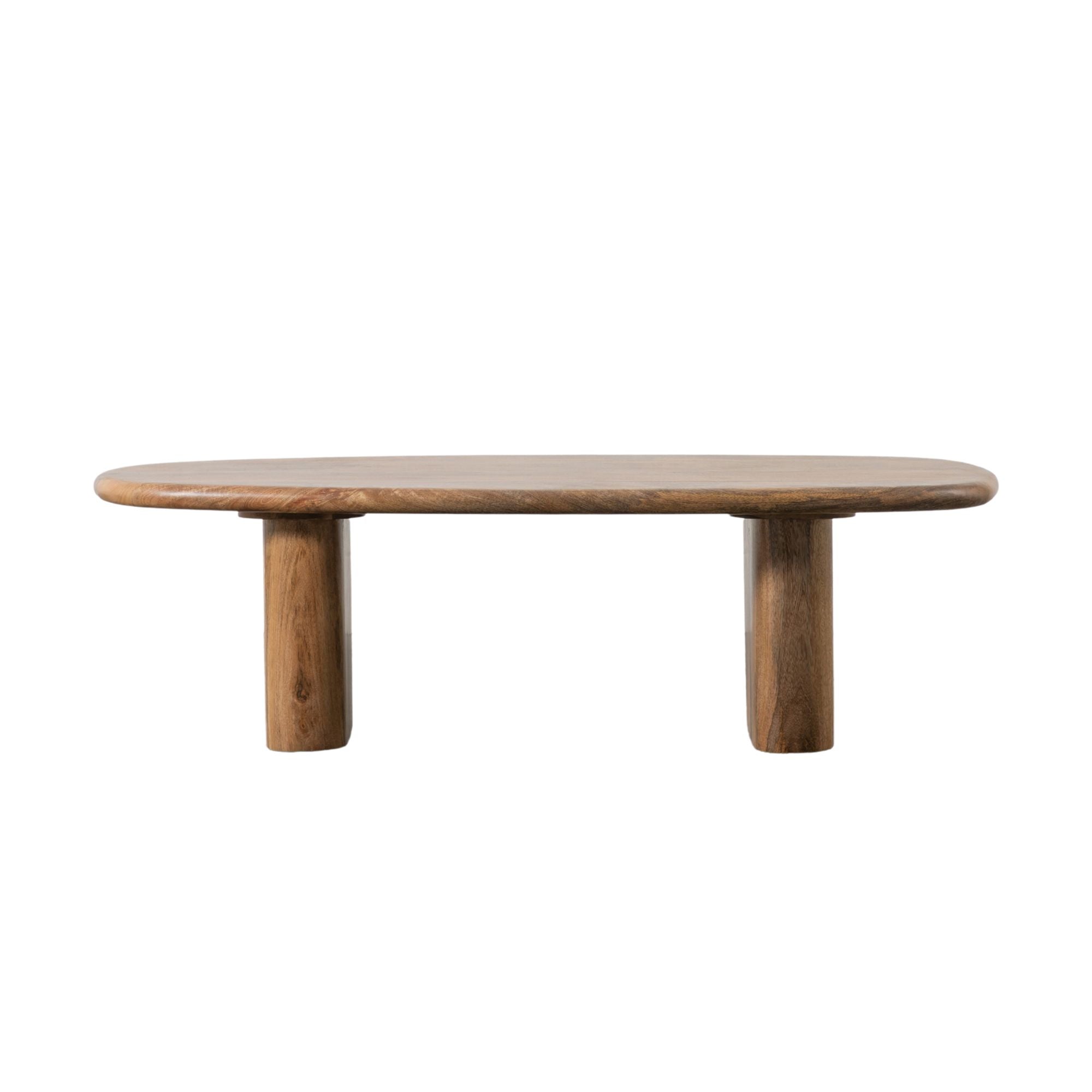 Jasper organically shaped chunky mango wood coffee table | MalletandPlane.com