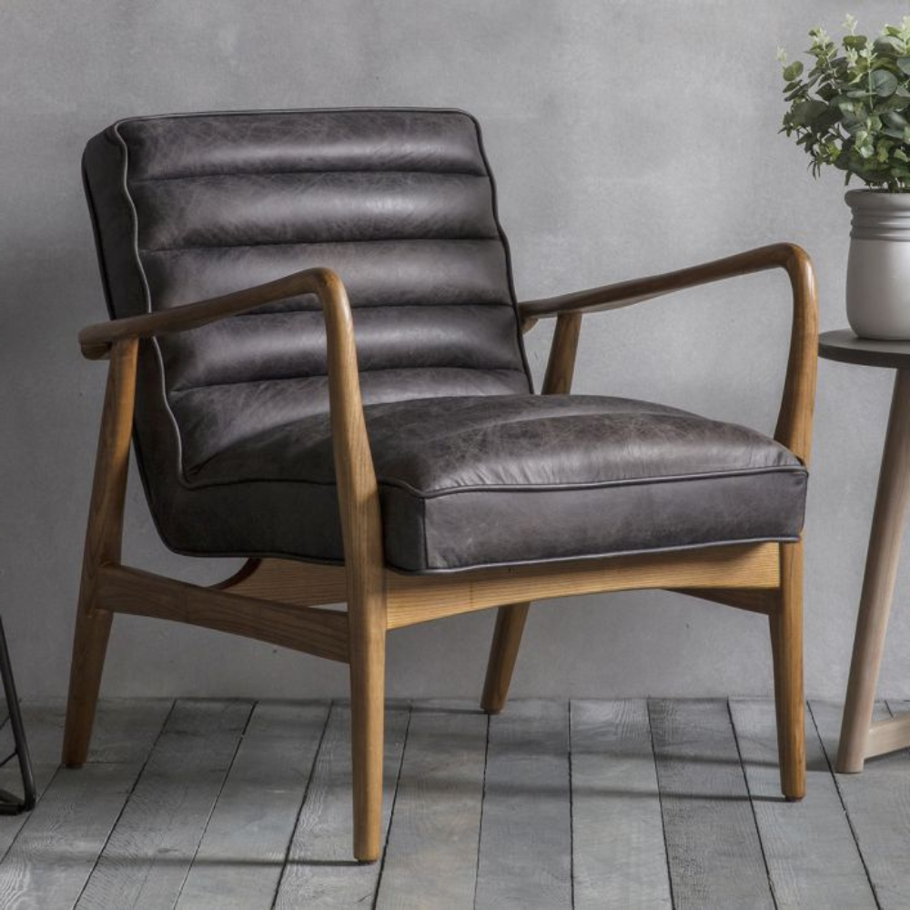 BROCK 2 seat sofa in tan leather | MalletandPlane.com