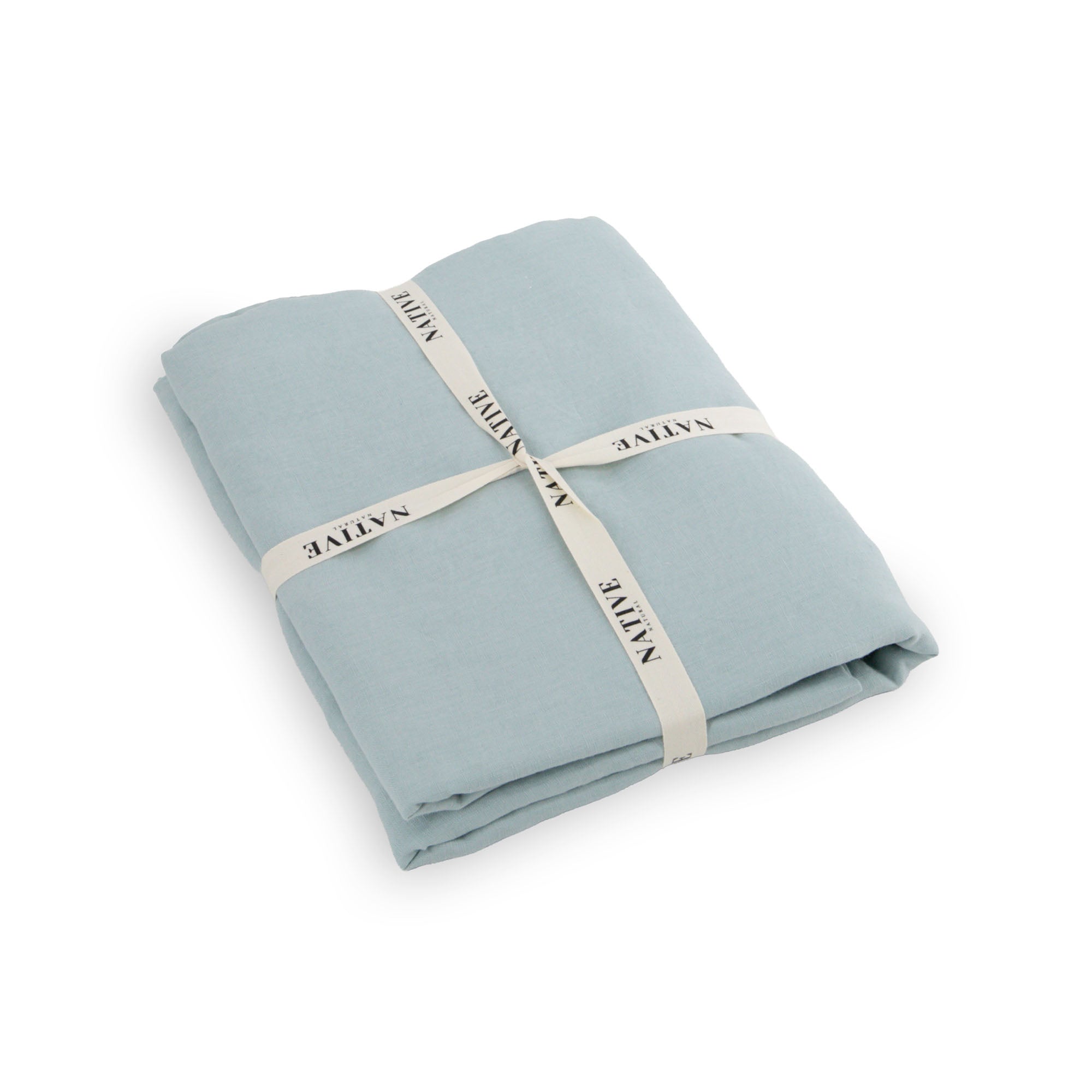 Native Linen King Fitted Sheet – Duck Egg | malletandplane.com