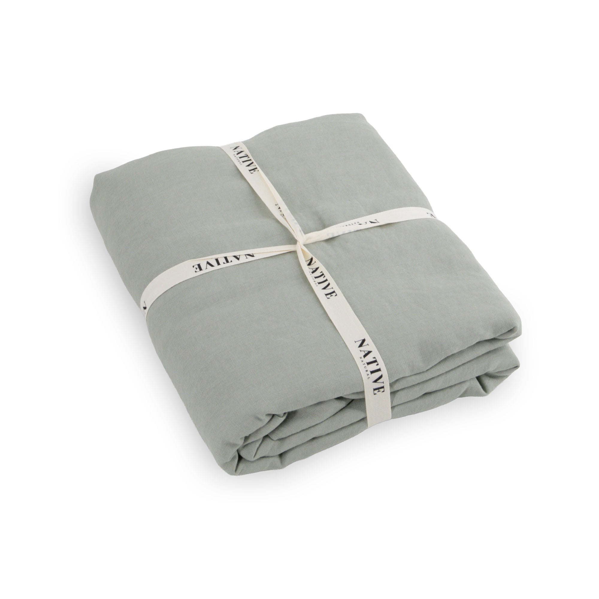 Native Linen King Duvet Cover - Sage | malletandplane.com