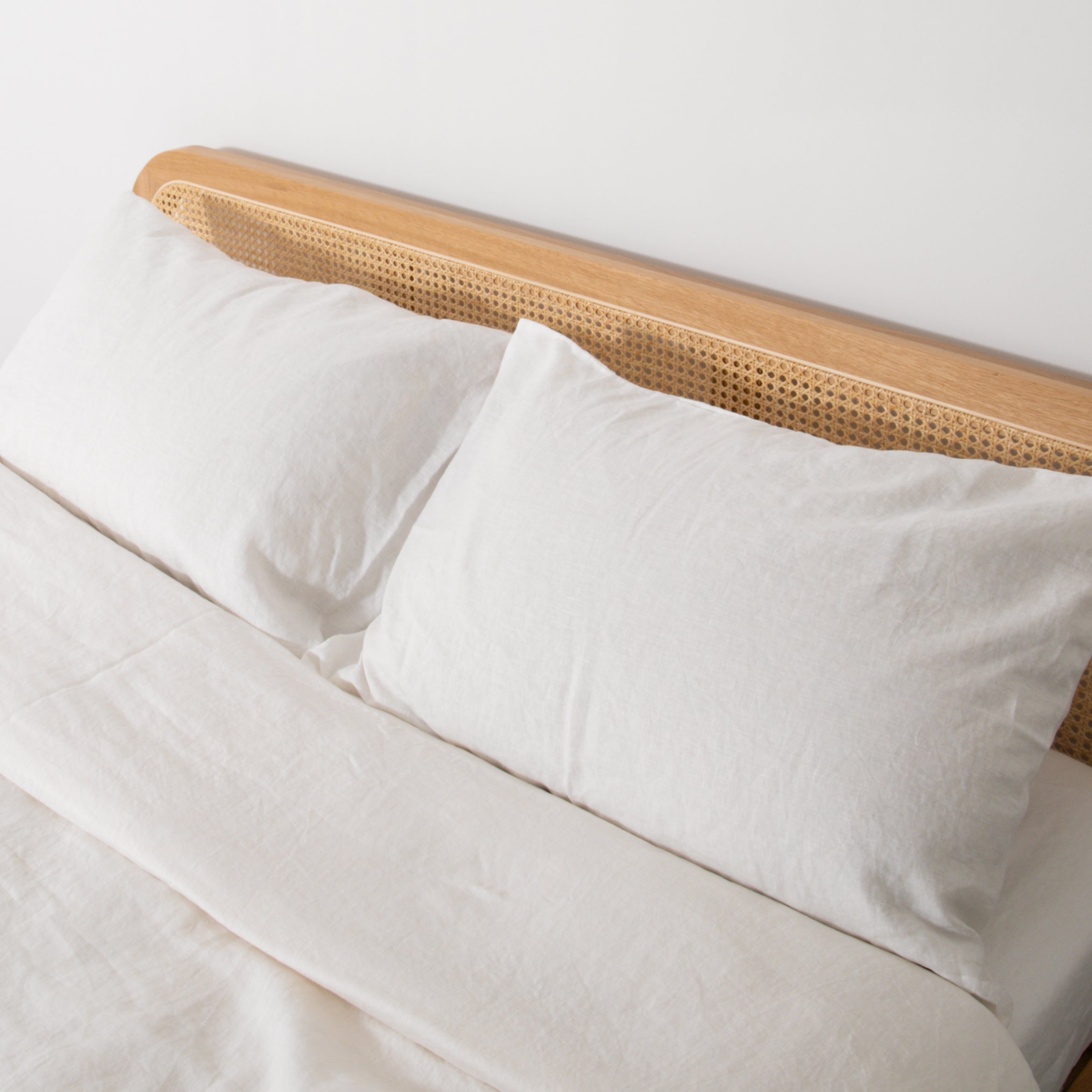 Native Linen Pillowcase Pair – Chalk | malletandplane.com