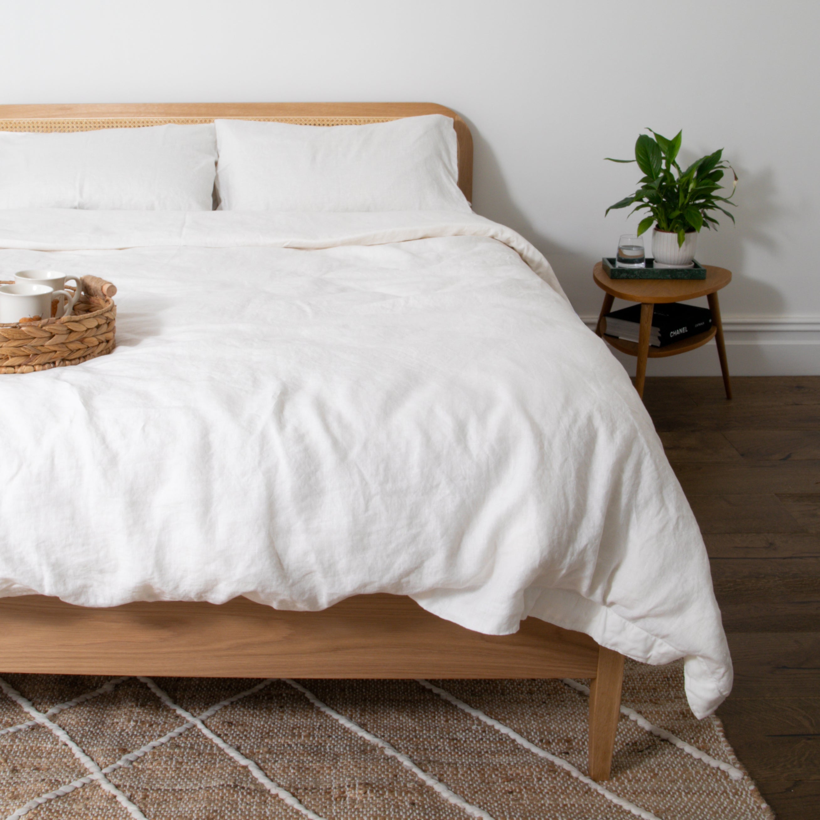 Native Chalk Super King Linen Duvet Cover | malletandplane.com