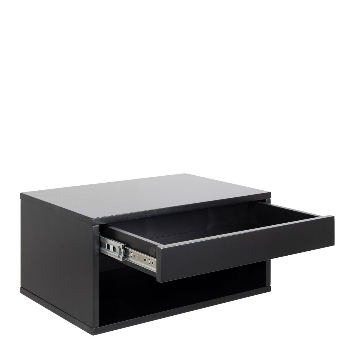 NERO Wall-Mounted Bedside Table in Black | malletandplane.com