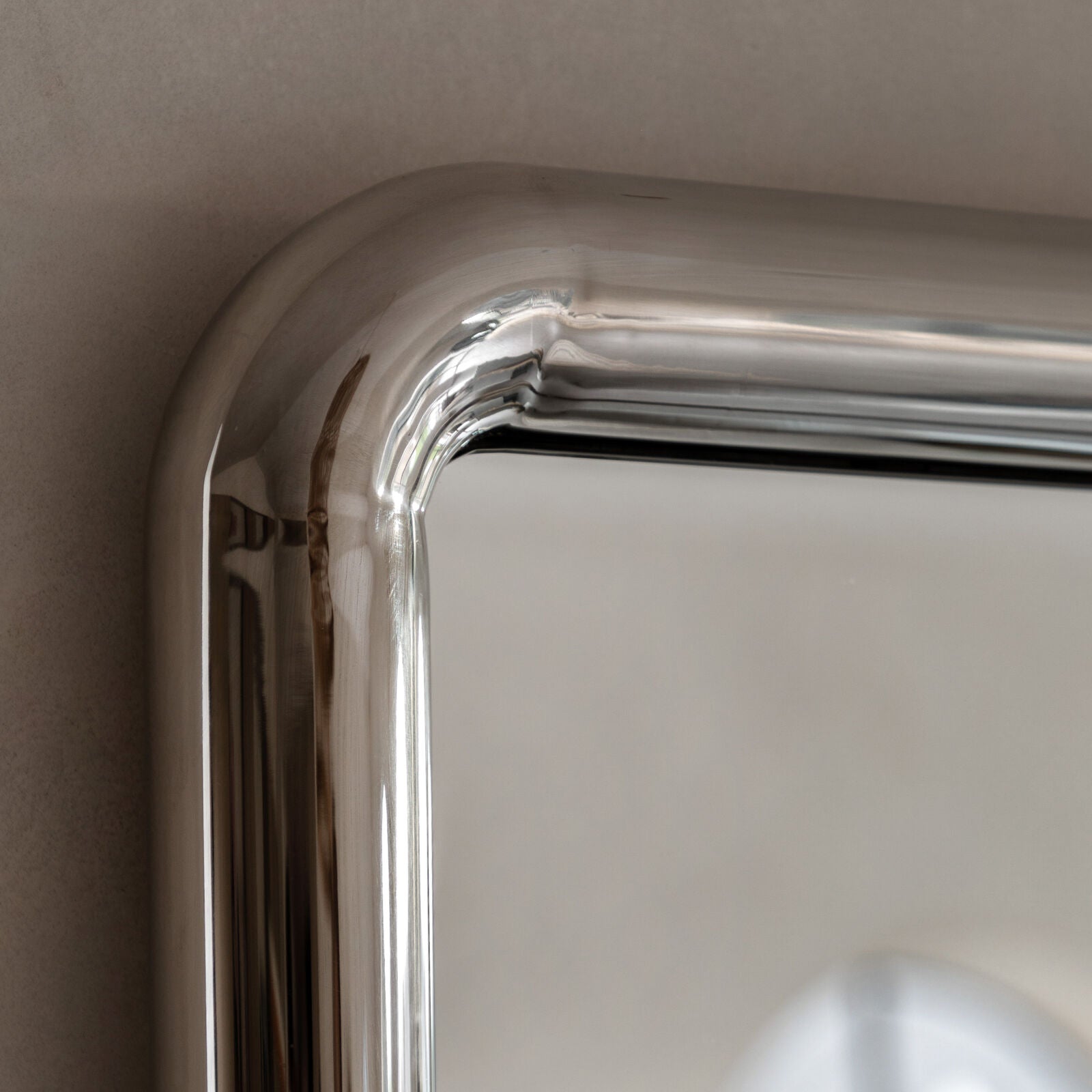 ORBIT Rectangular Wall Mirror – Chrome Frame Modern Design | malletandplane.com
