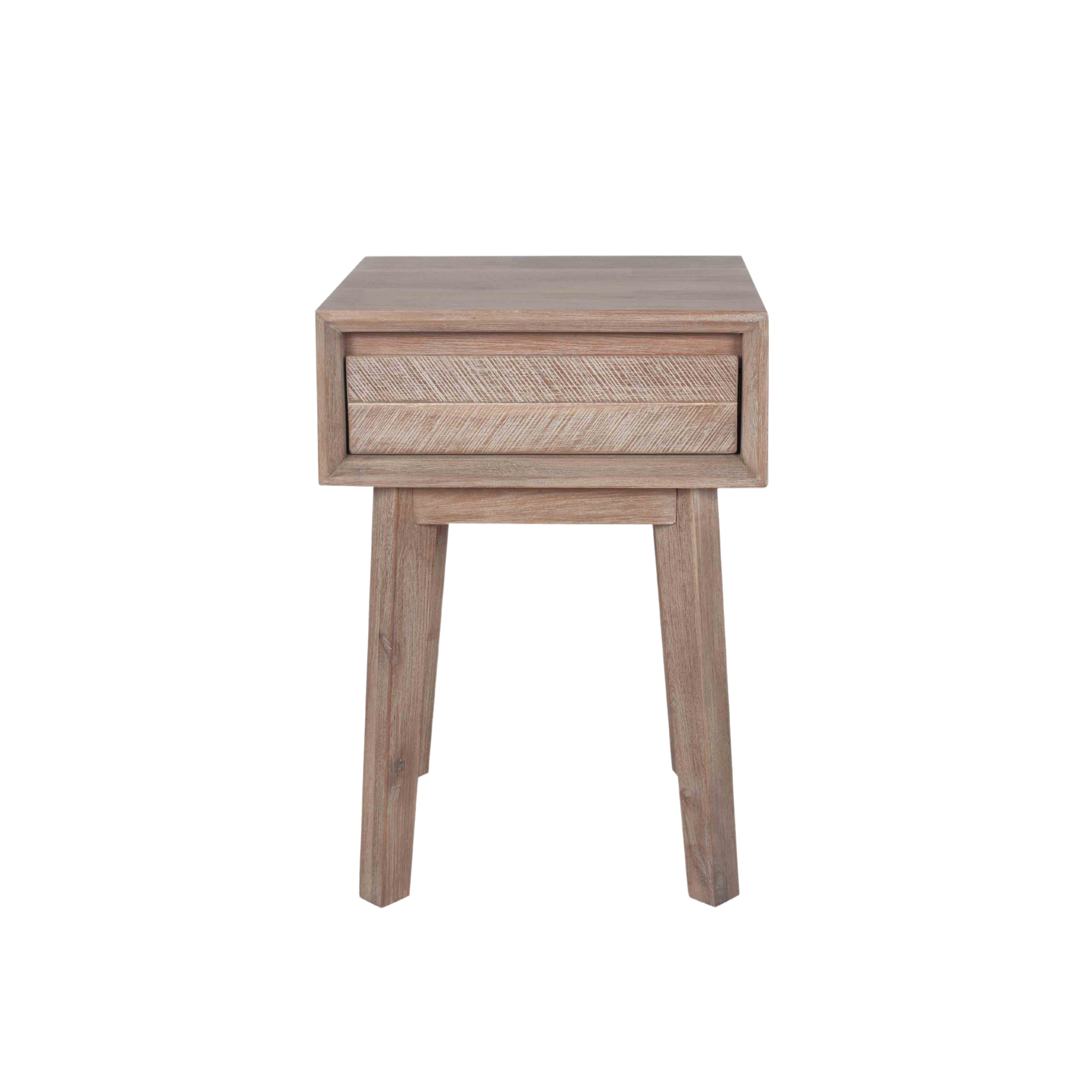Orsa Acacia Wood 1 Drawer Bedside Table | malletandplane.com