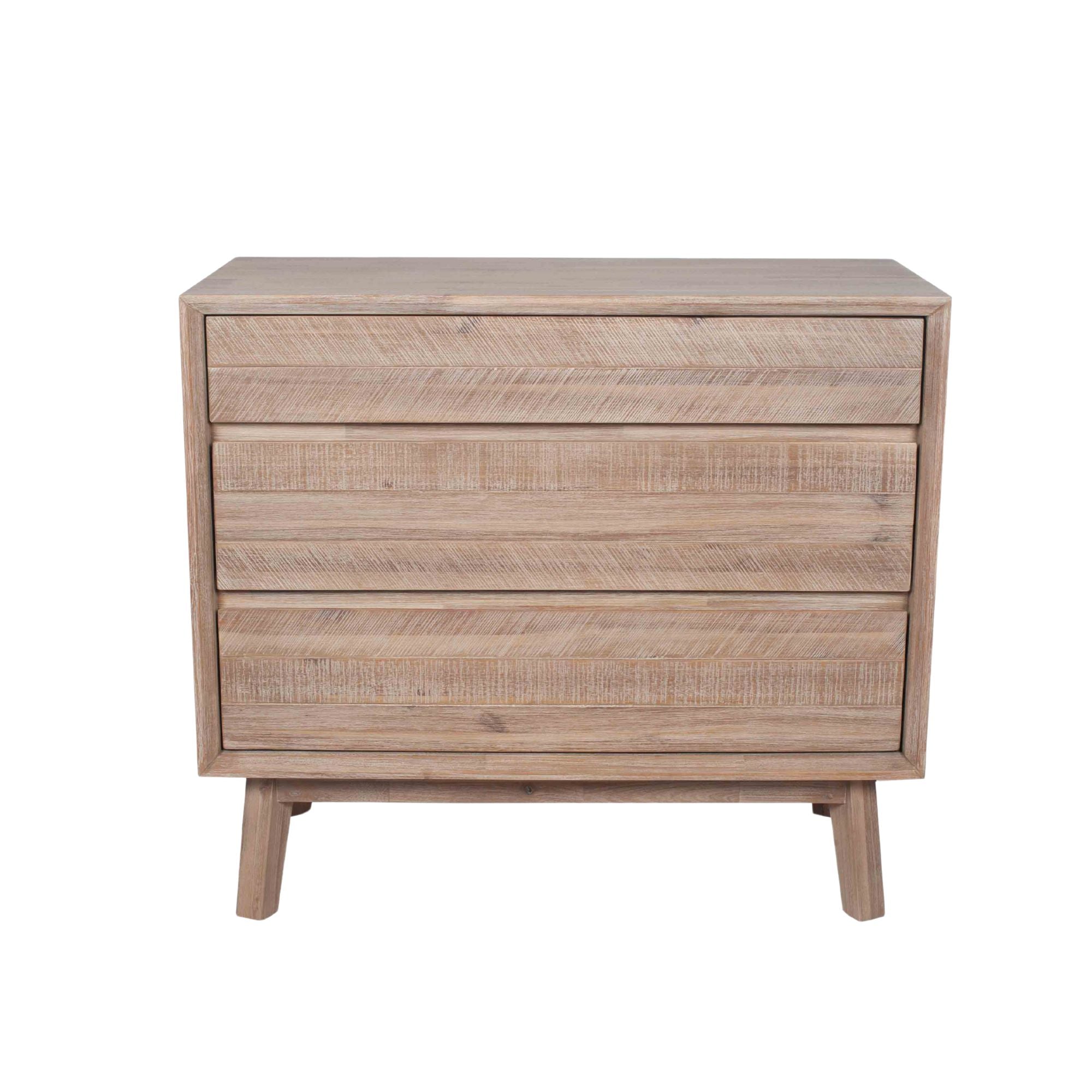 ORSA acacia wood chest of drawers in sand wash finish | malletandplane.com