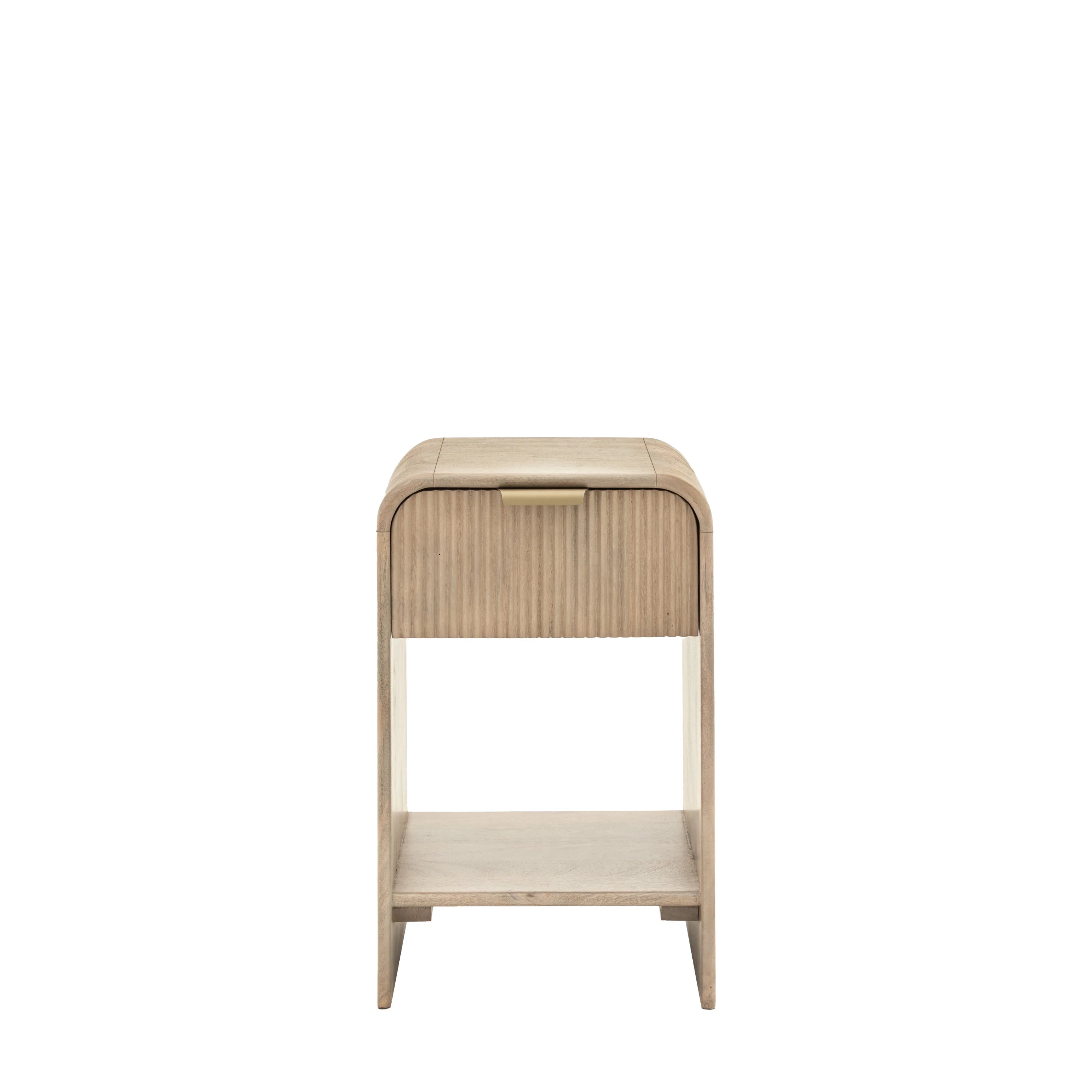 Rocca Slim Bedside Table – Solid Mango Wood – Narrow 35cm | Mallet & Plane