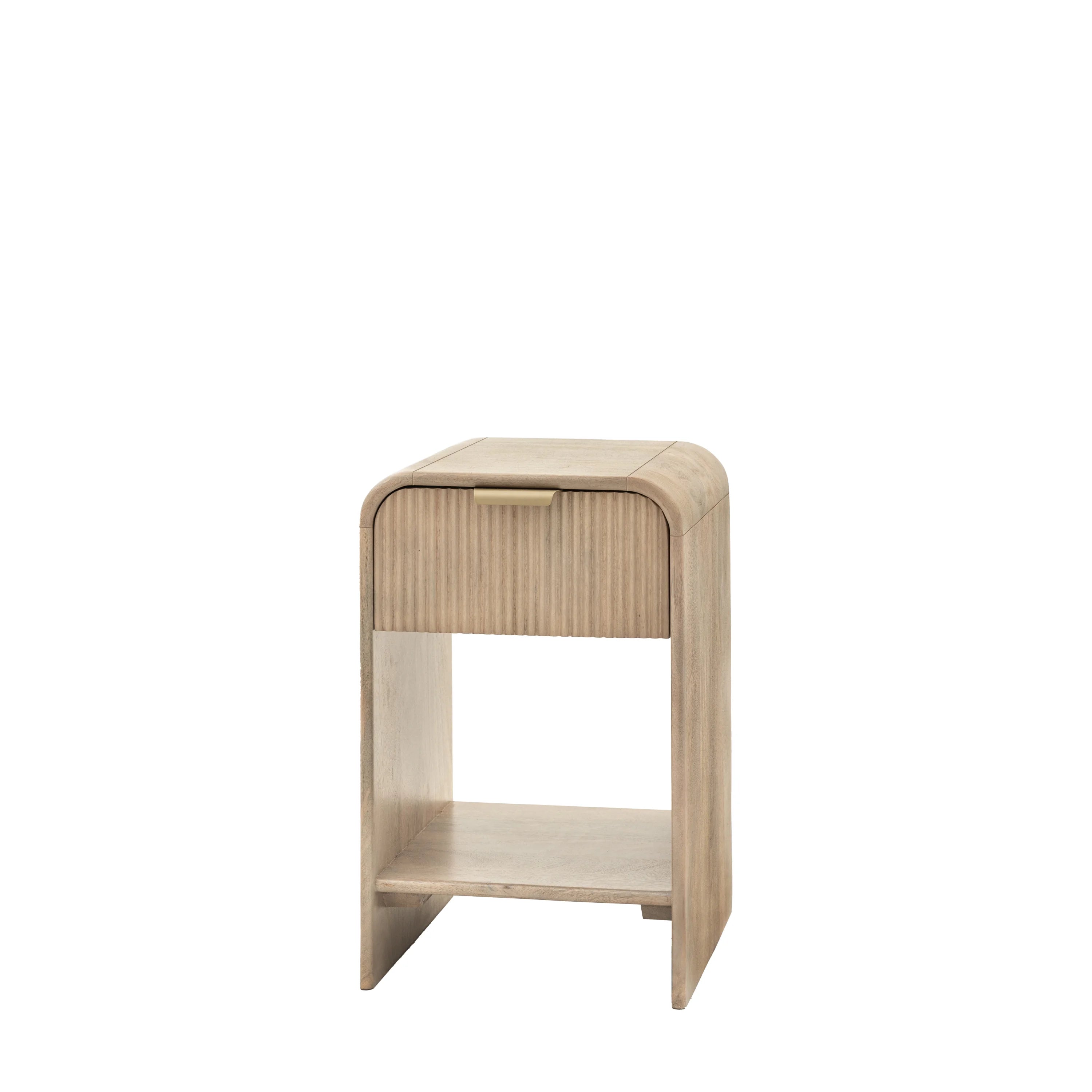 Rocca Slim Bedside Table – Solid Mango Wood – Narrow 35cm | Mallet & Plane