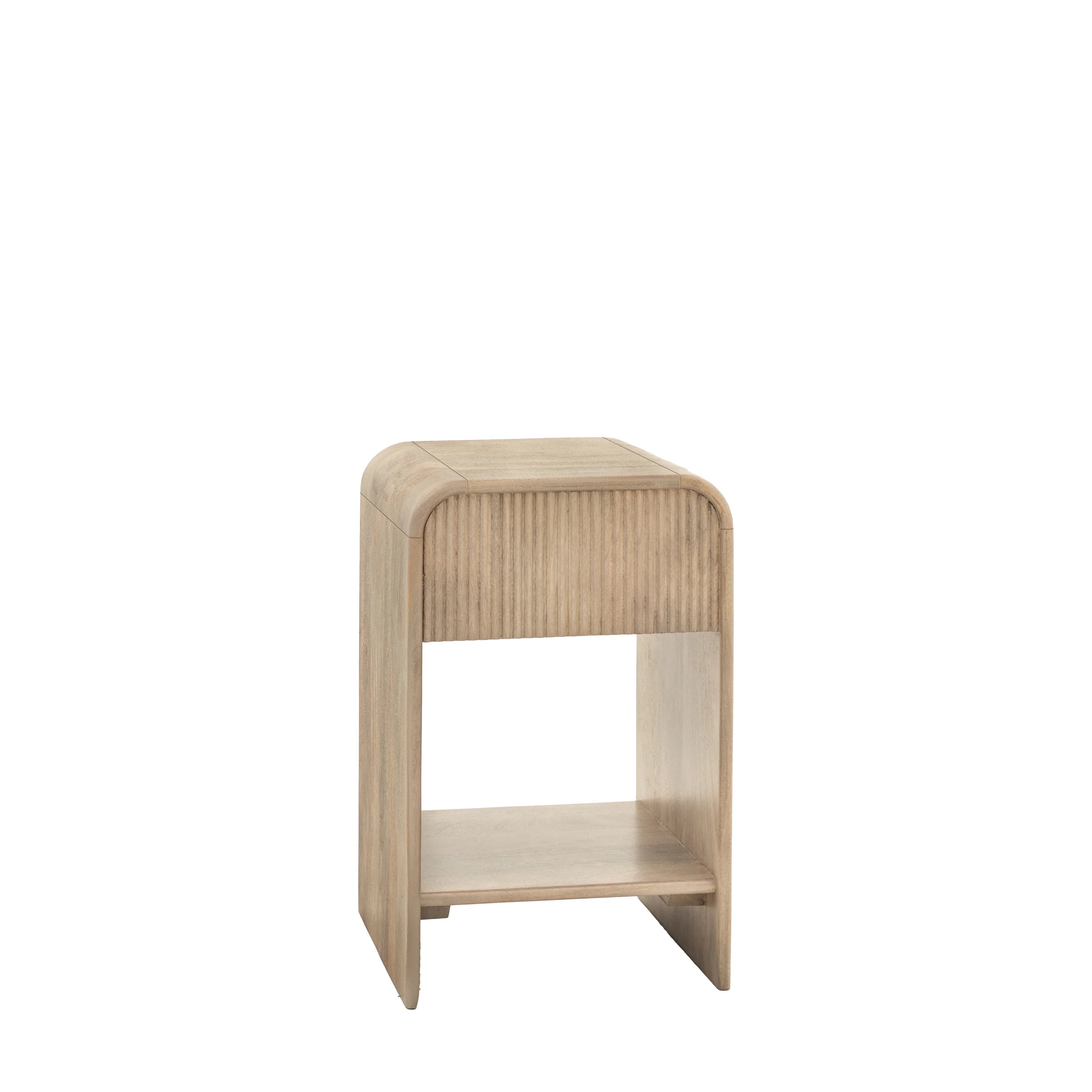 Rocca Slim Bedside Table – Solid Mango Wood – Narrow 35cm | Mallet & Plane