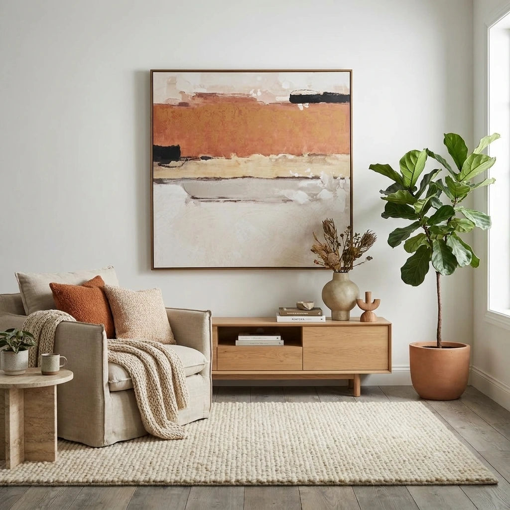 TIERRA I Canvas – Terracotta Abstract Wall Art