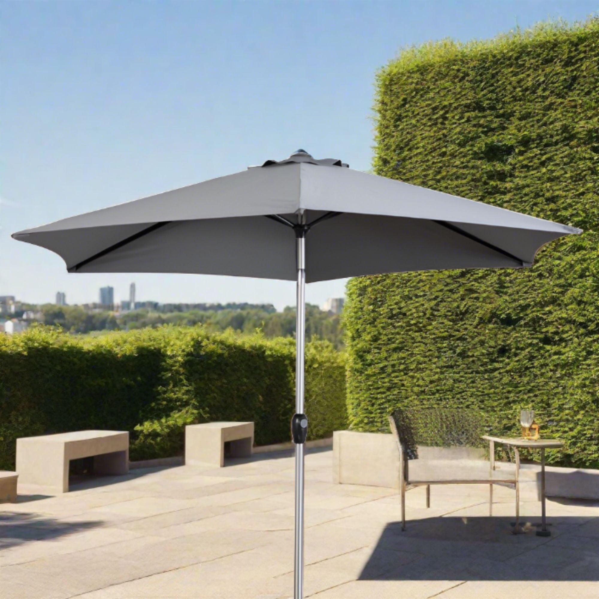 Vibo 2.7m adjustable grey parasol | malletandplane.com
