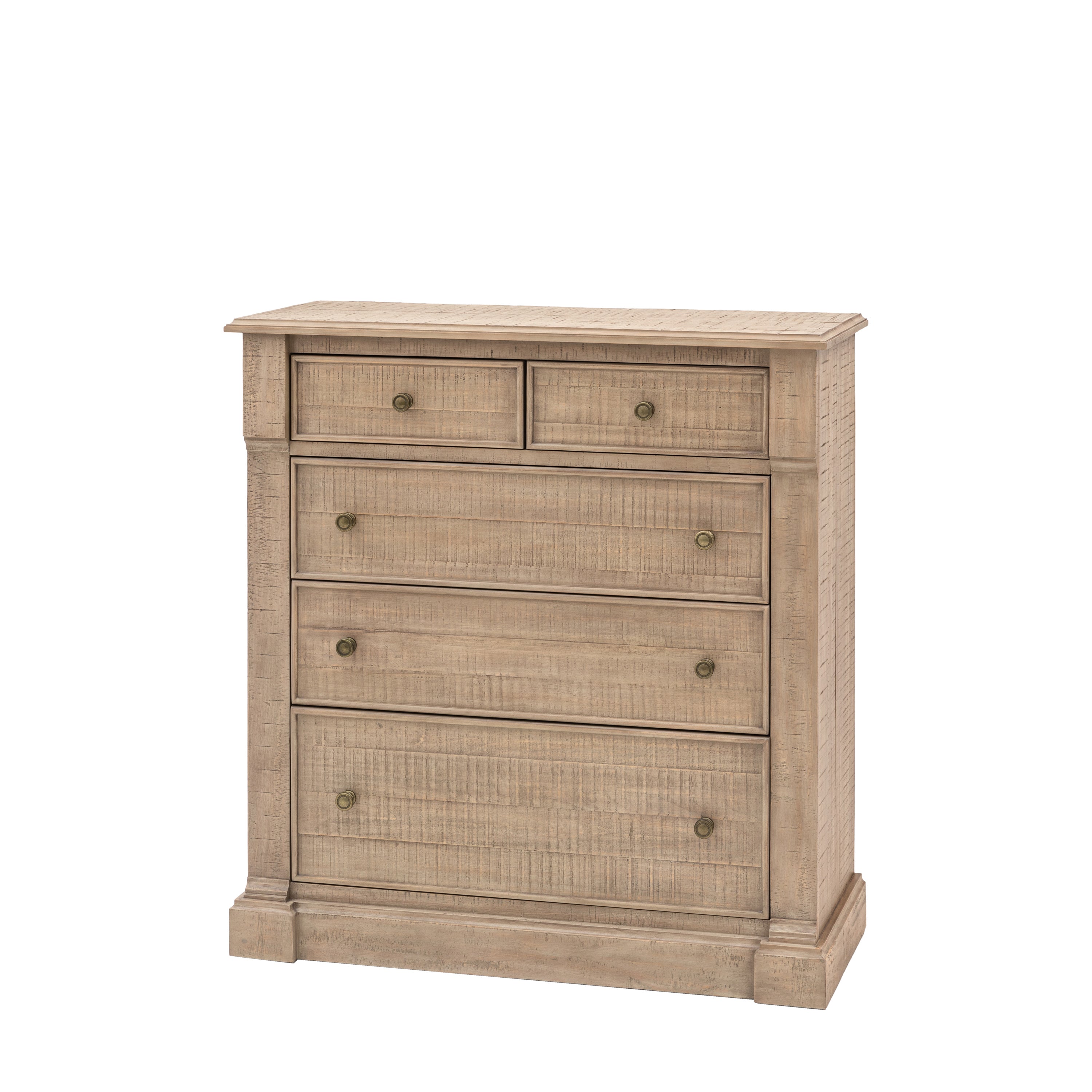 BROMLEY Natural 5 Drawer Chest of Drawers - detail and lifestyle view 5