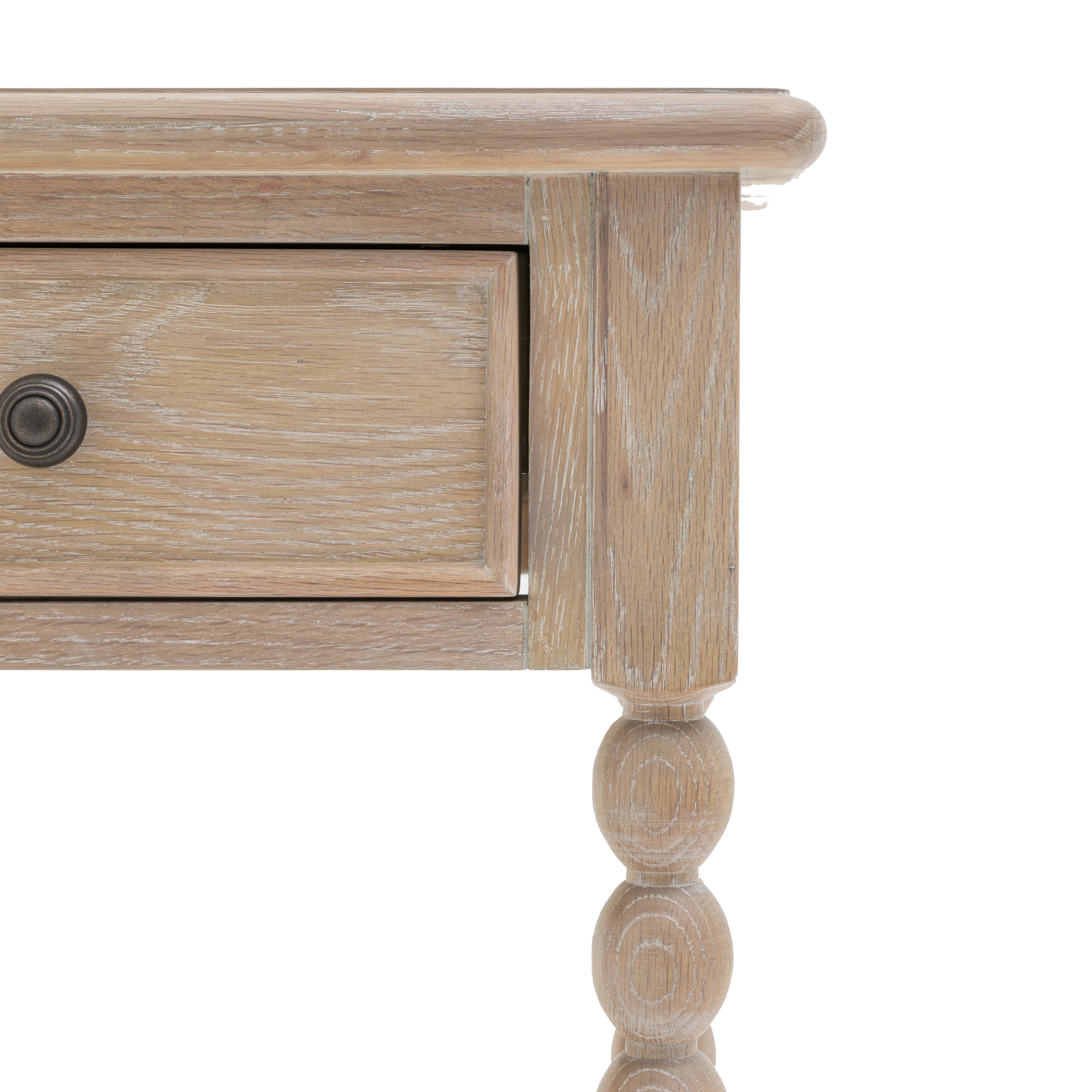 MABEL Natural 1 Drawer Bedside Table - detail and lifestyle view 9