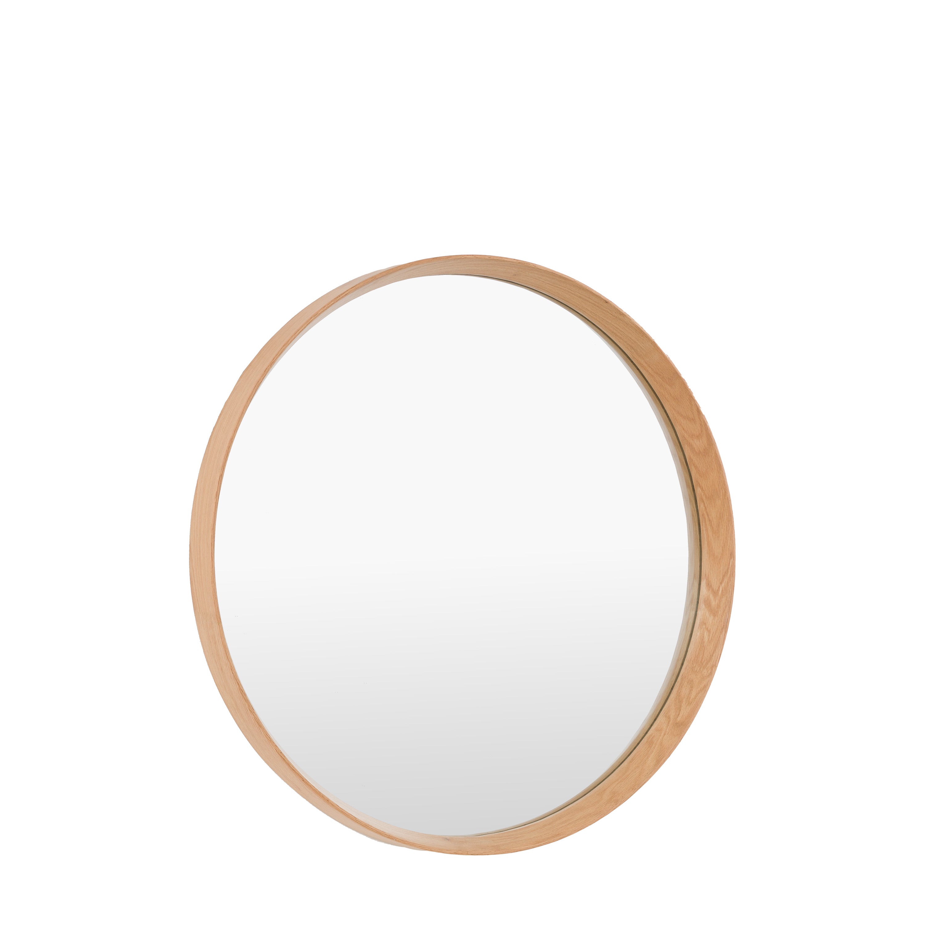 Helsinki Round Mirror Oak - detail and lifestyle view 3