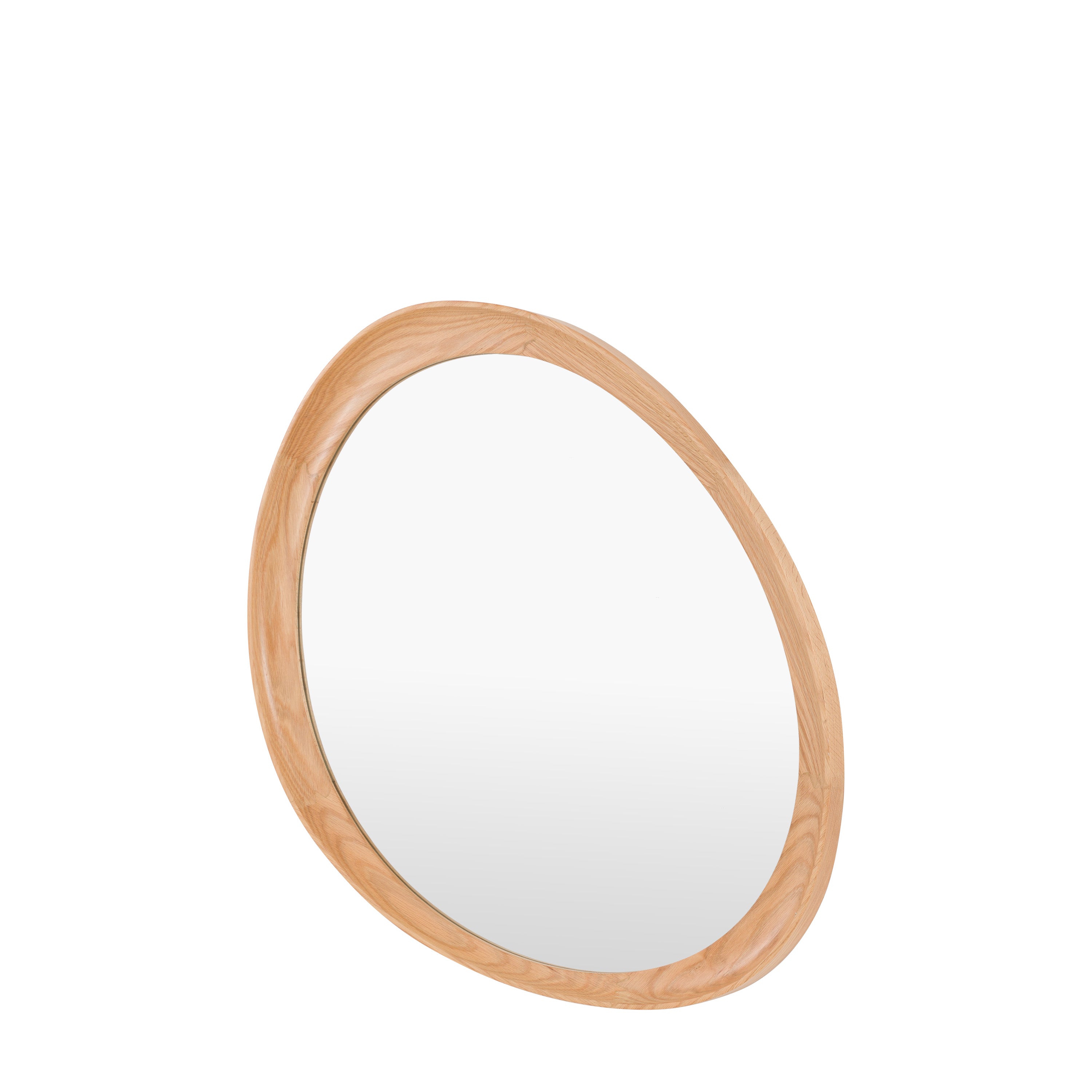 Copenhagen Pebble Mirror Oak - detail and lifestyle view 5