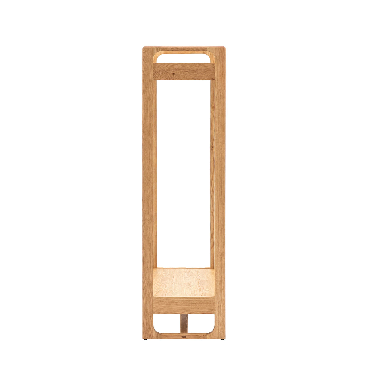 CRAFT natural oak open wardrobe with hanging rail and top and lower shelves