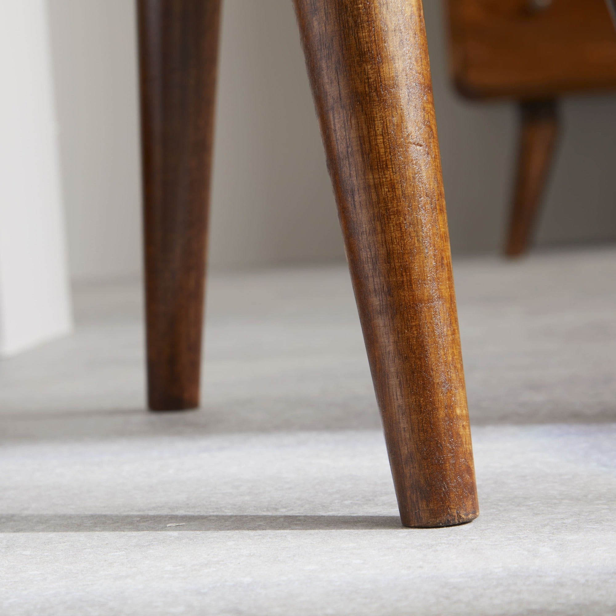 Century Handmade Solid Wood 2 drawer chestnut mini bedside table| malletandplane.com