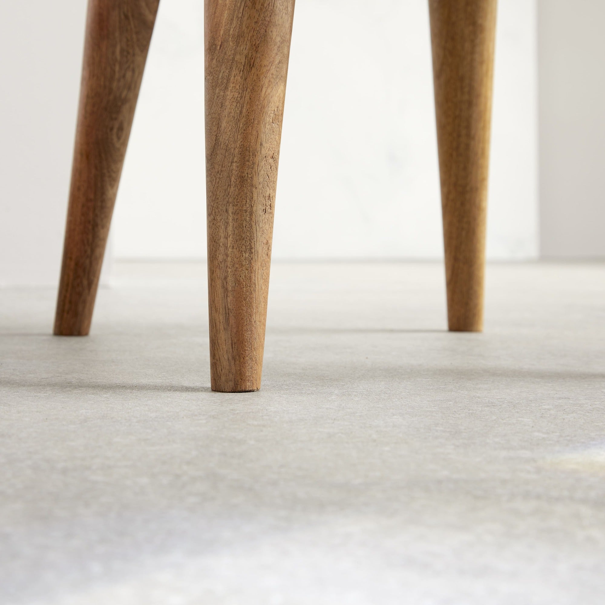 Modal solid wood bedside table with 2 drawers in a natural oak-ish finish | malletandplane.com