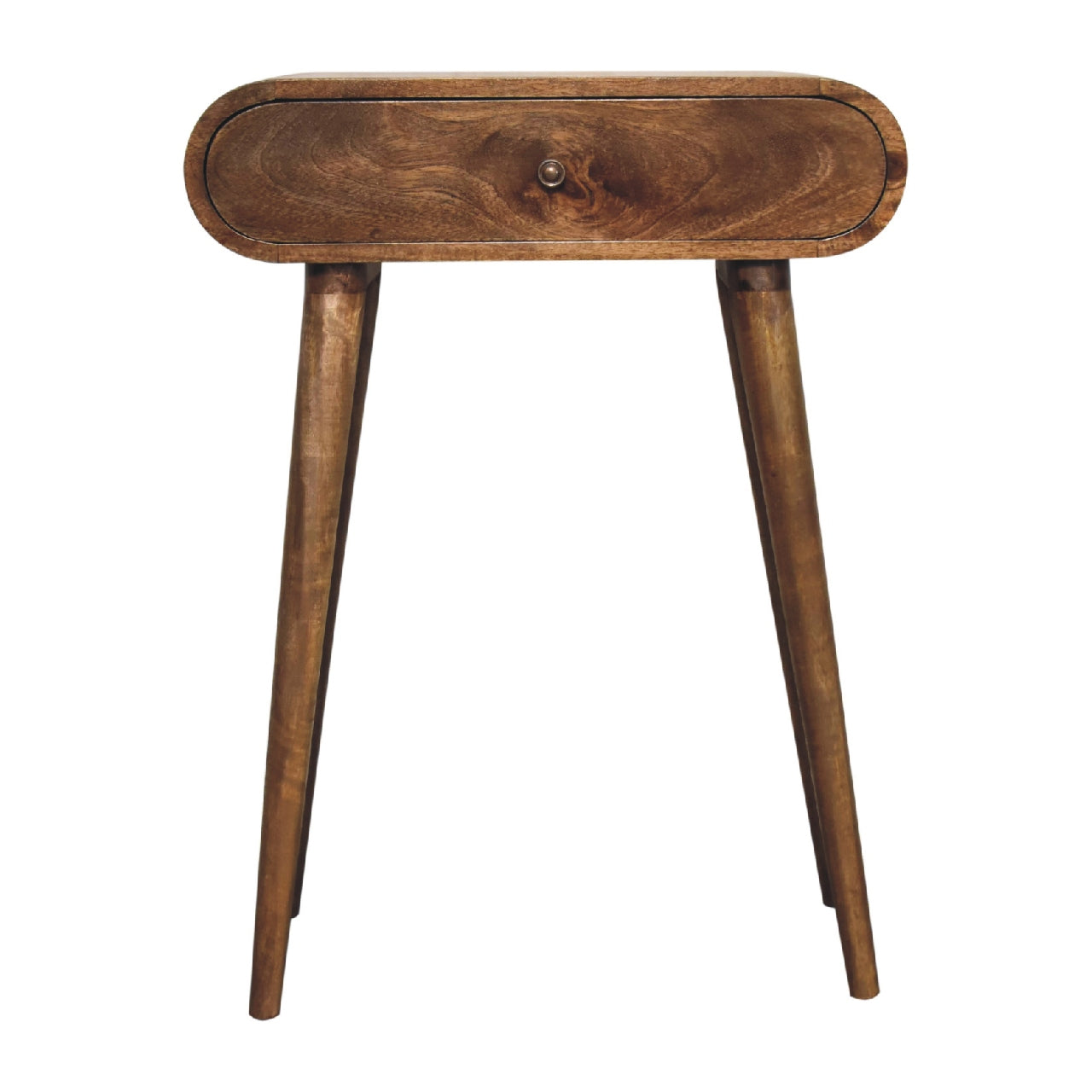 Mini Newton Grey Washed Compact Solid Wood Console Table | MalletandPlane.com