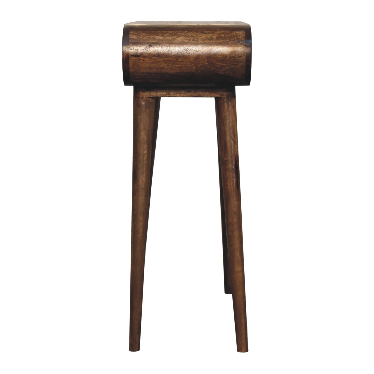 Mini Newton Grey Washed Compact Solid Wood Console Table | MalletandPlane.com